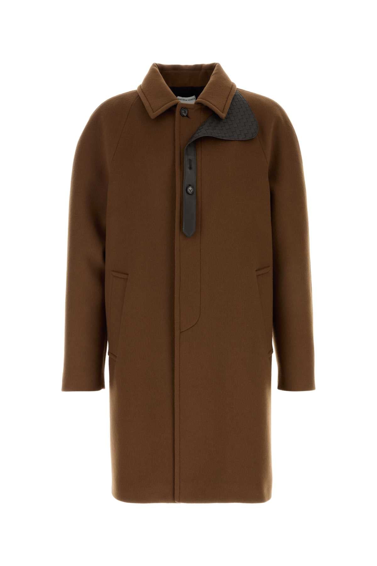 Bottega Veneta Men Brown Wool Blend Coat BOTTEGA VENETA