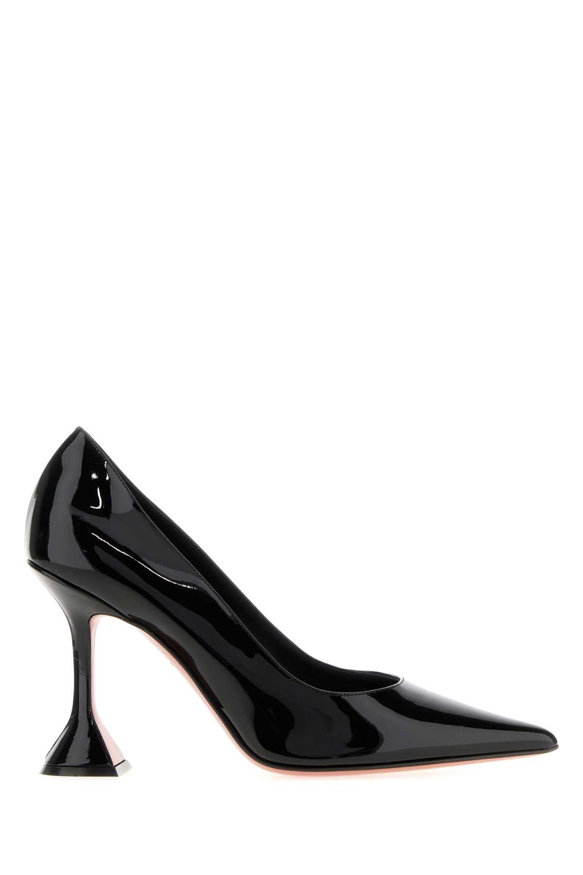 Amina Muaddi Women Black Leather Ami Pumps AMINA MUADDI