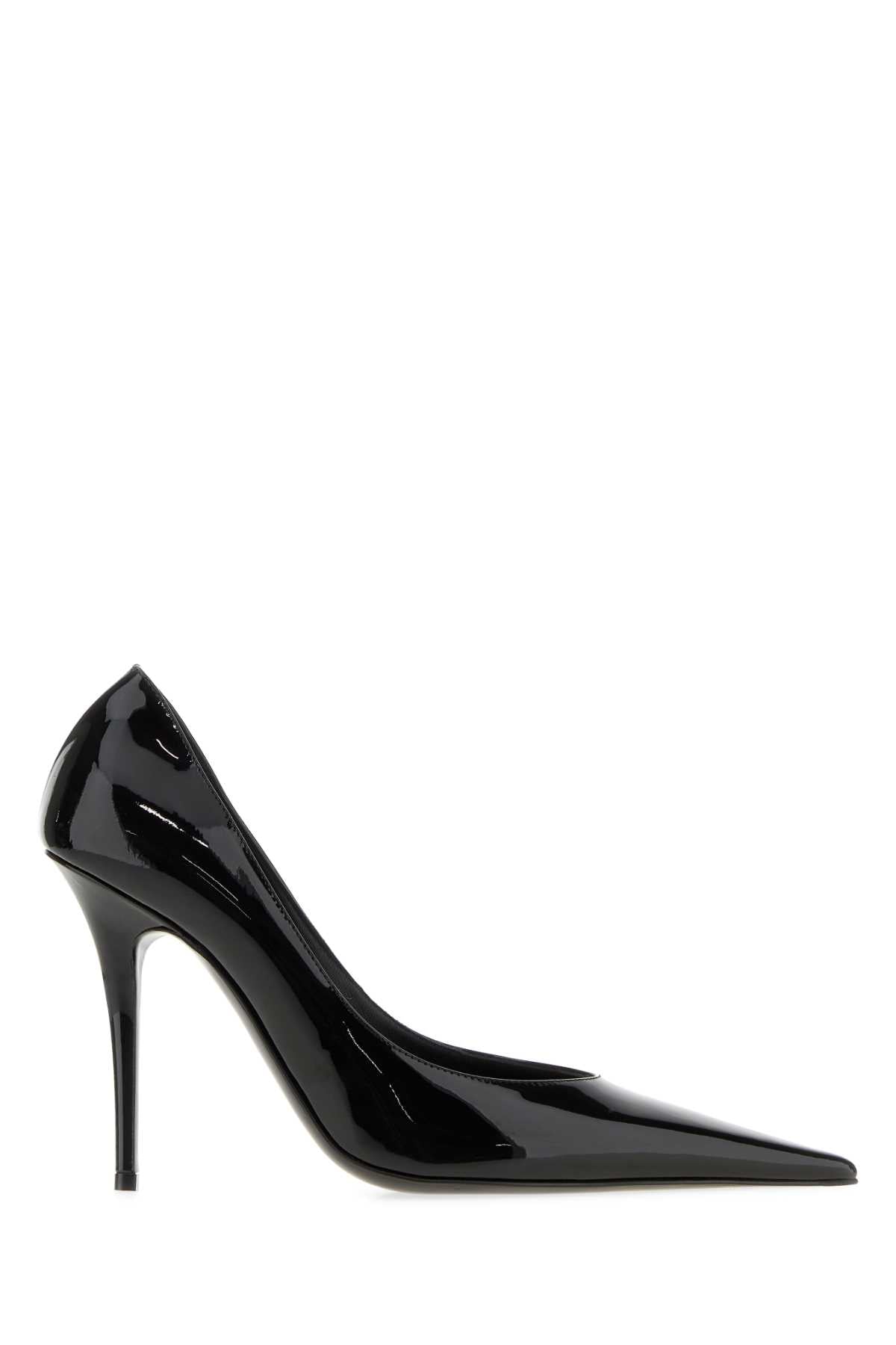 Amina Muaddi Women Black Leather Anok Pumps AMINA MUADDI