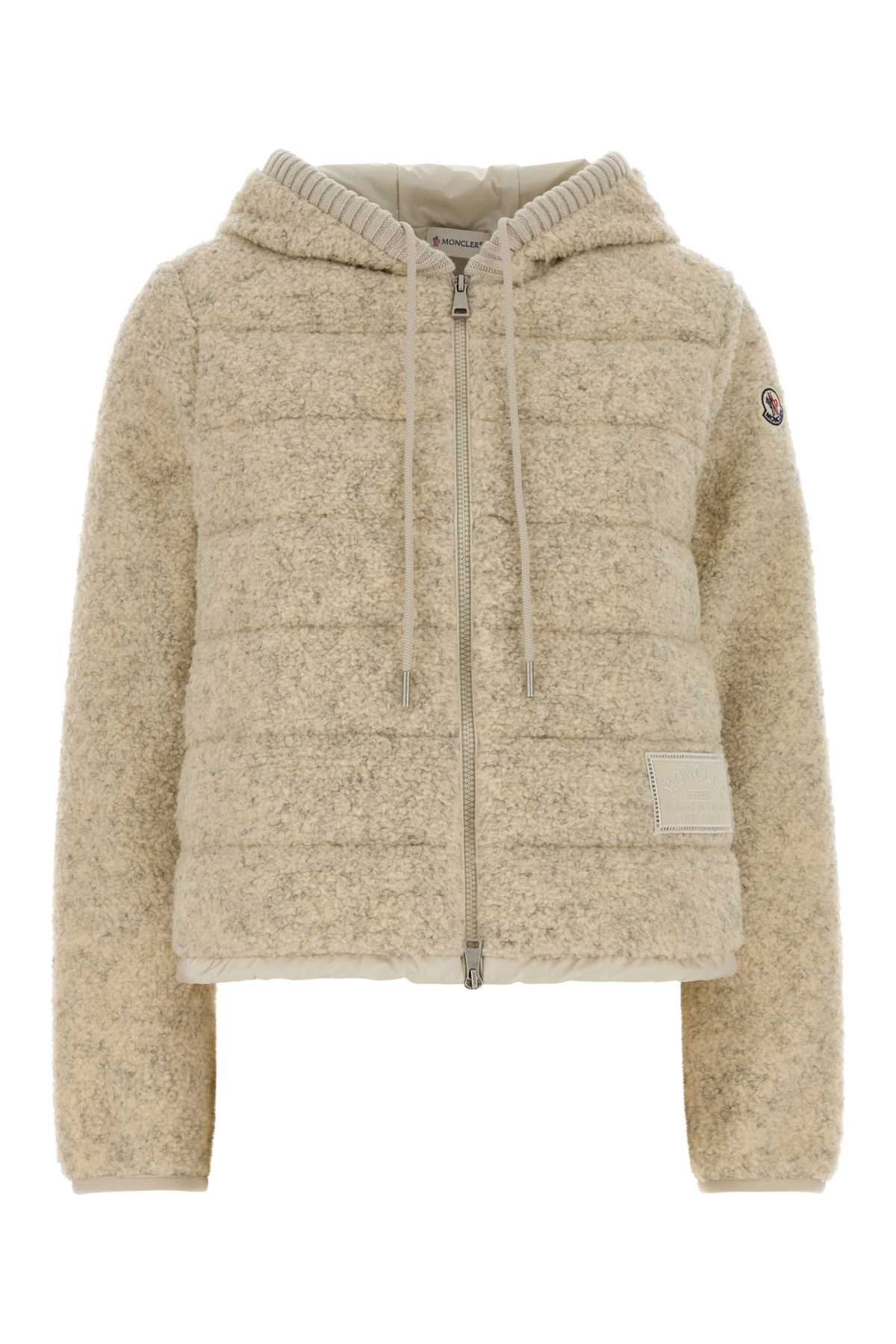 Moncler Women Melange Sand Teddy Fabric Jacket MONCLER