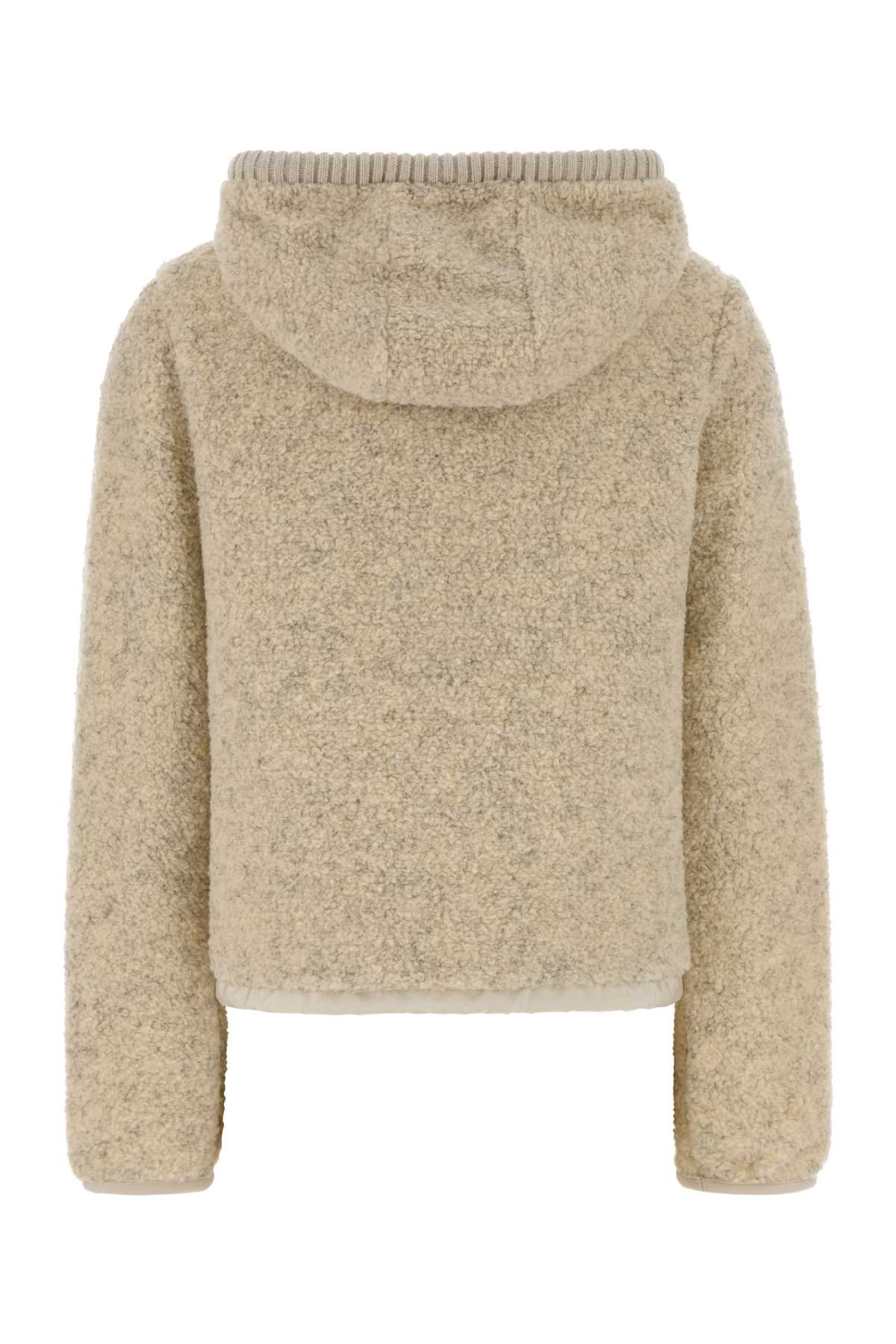 Moncler Women Melange Sand Teddy Fabric Jacket MONCLER