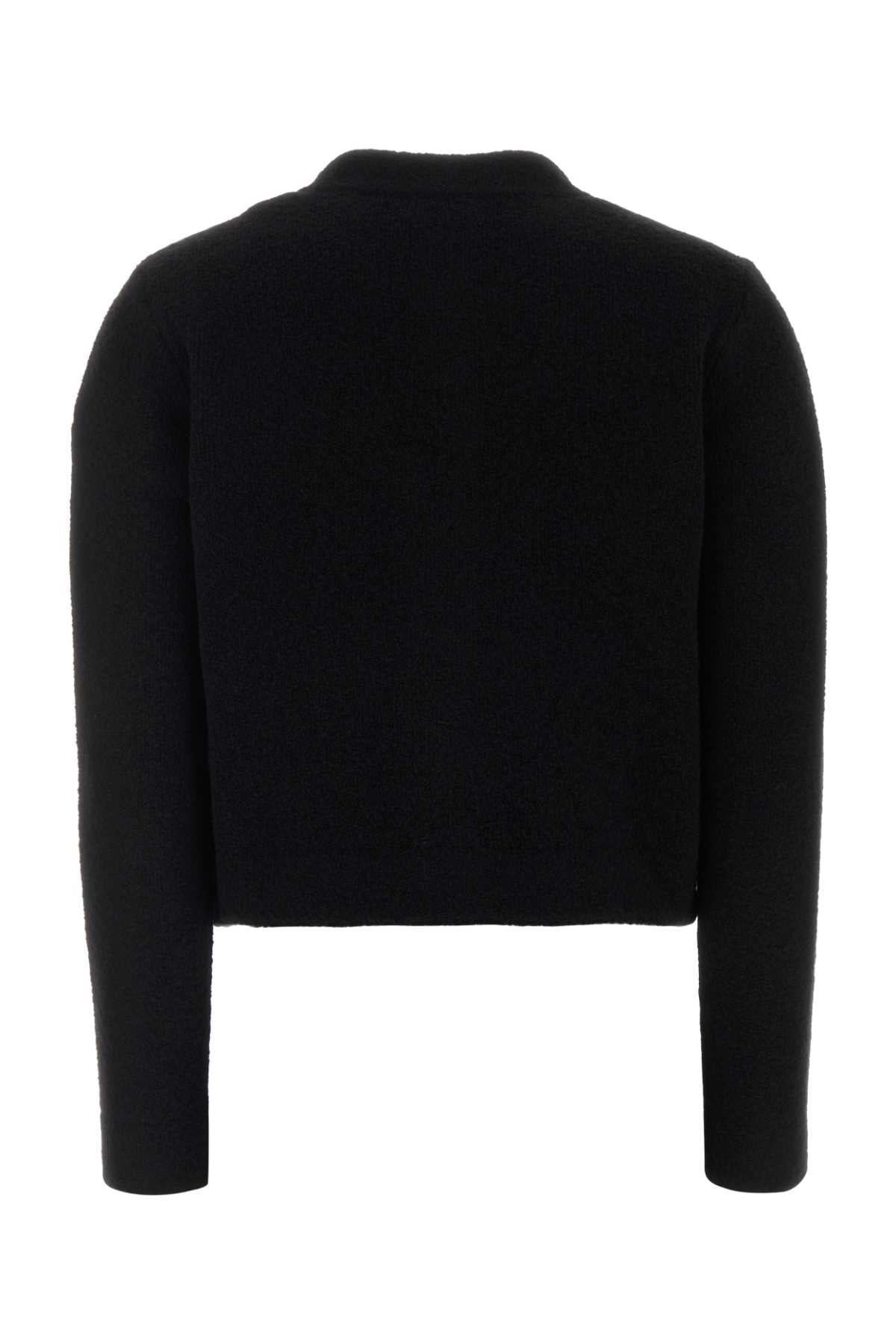 Moncler Women Black Knit And Nylon Cardigan MONCLER
