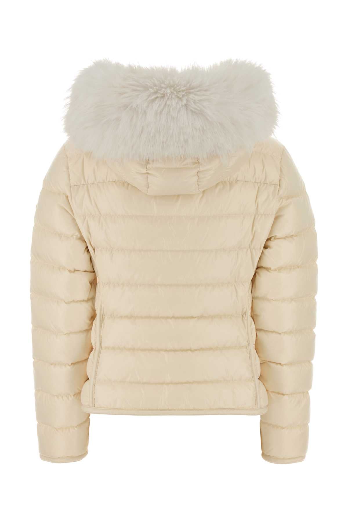 Moncler Women Cream Nylon Badyeffe Down Jacket MONCLER