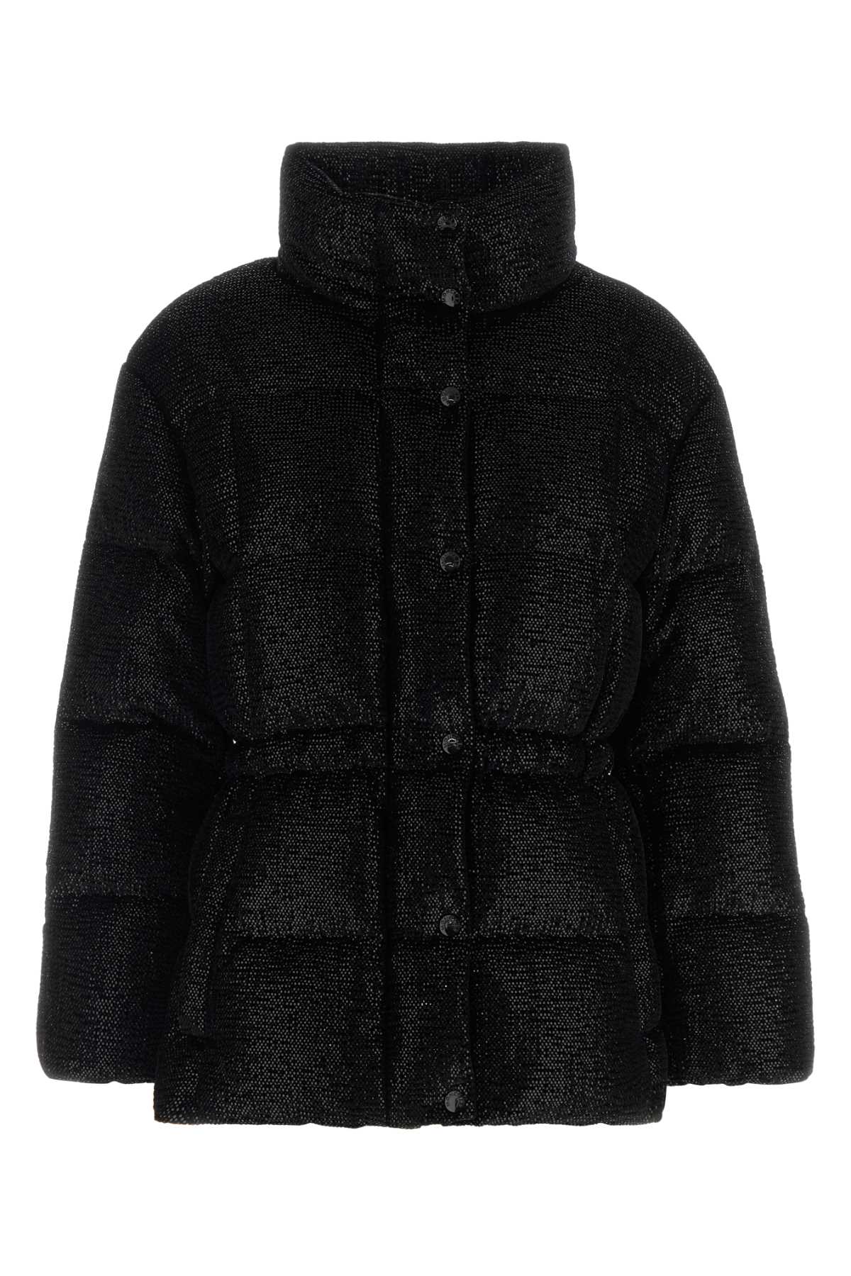 Moncler Women Black Velvet Mouettes Down Jacket MONCLER