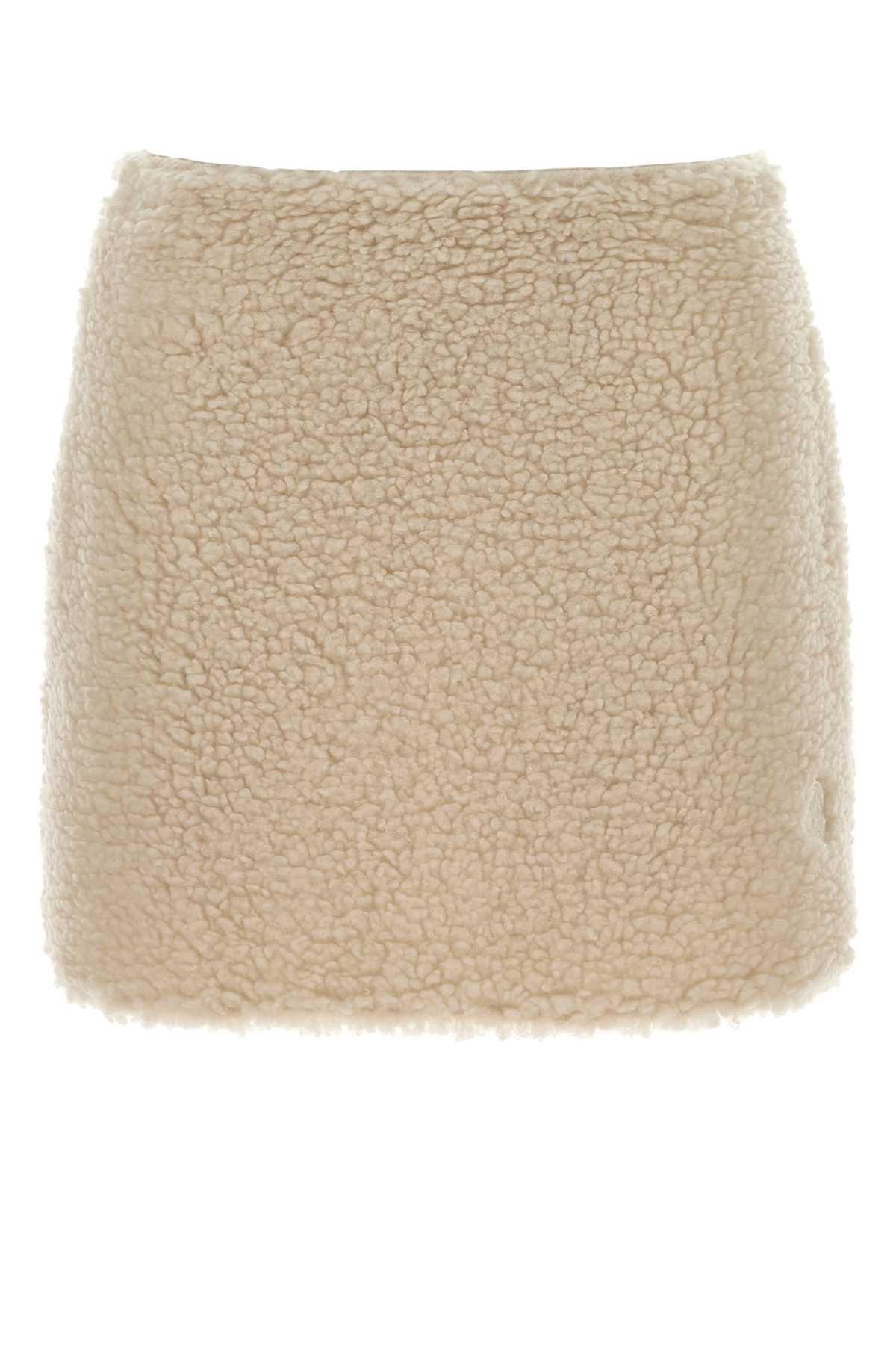 Moncler Women Ivory Teddy Fabric Minii Skirt MONCLER