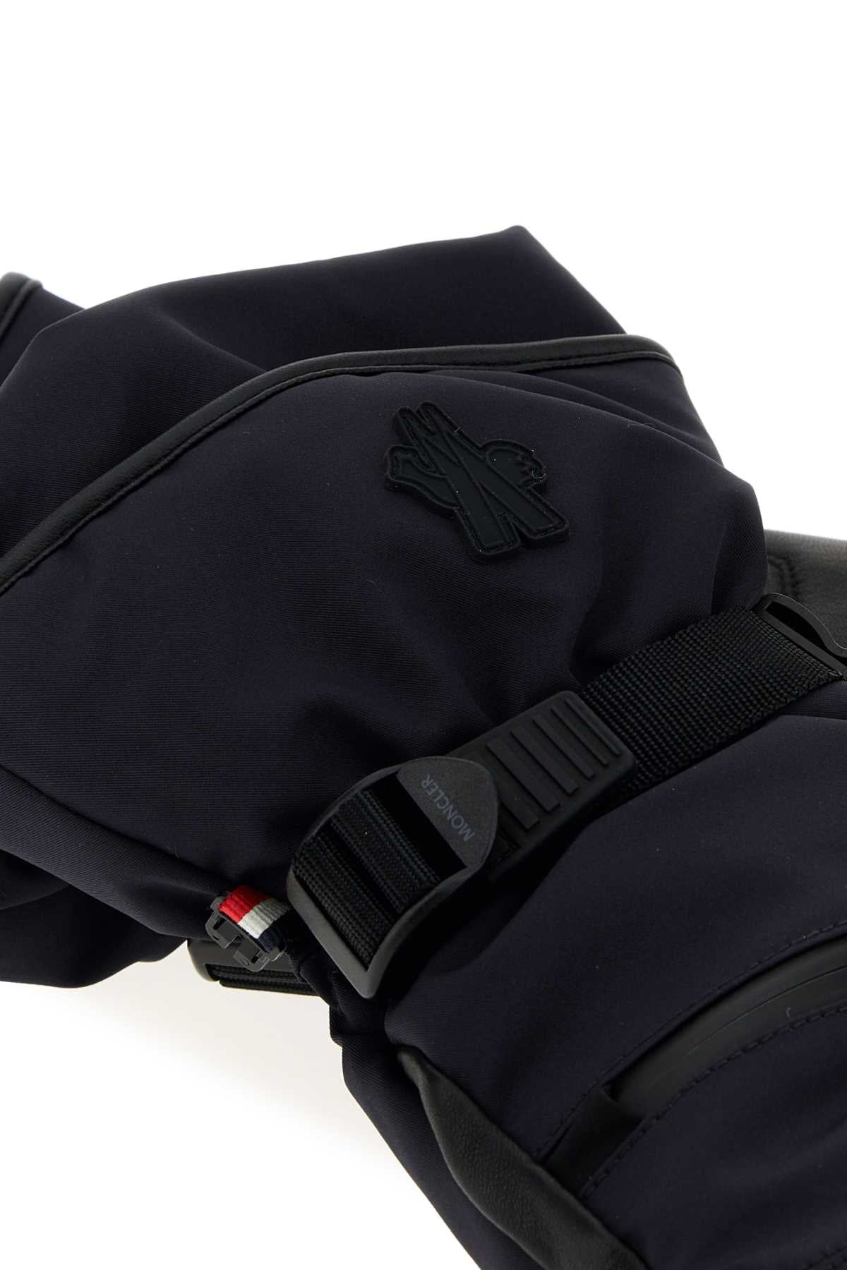 Moncler Grenoble Men Midnight Blue Stretch Nylon Gloves MONCLER GRENOBLE