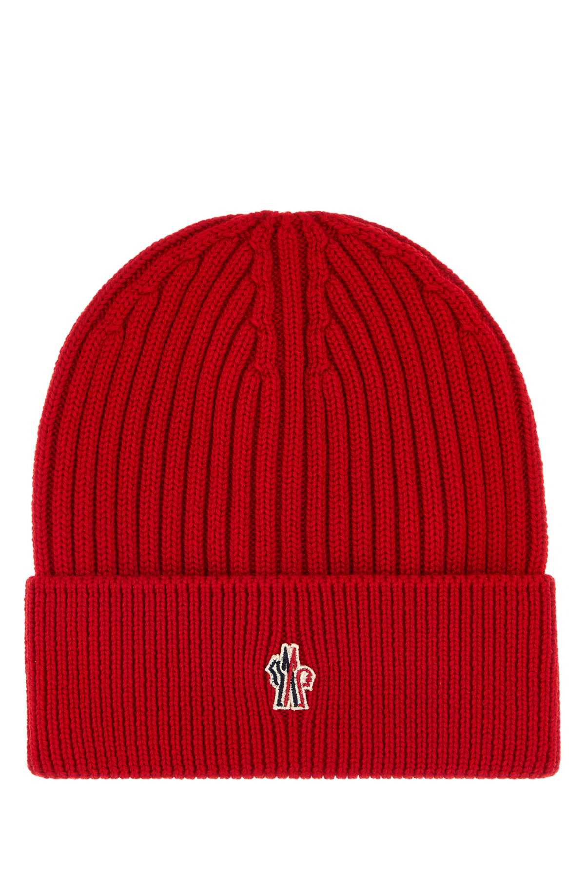 Moncler Grenoble Men Red Wool Beanie Hat MONCLER GRENOBLE