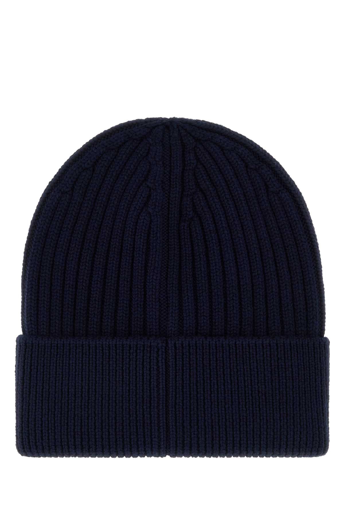 Moncler Grenoble Men Navy Blue Wool Beanie Hat MONCLER GRENOBLE