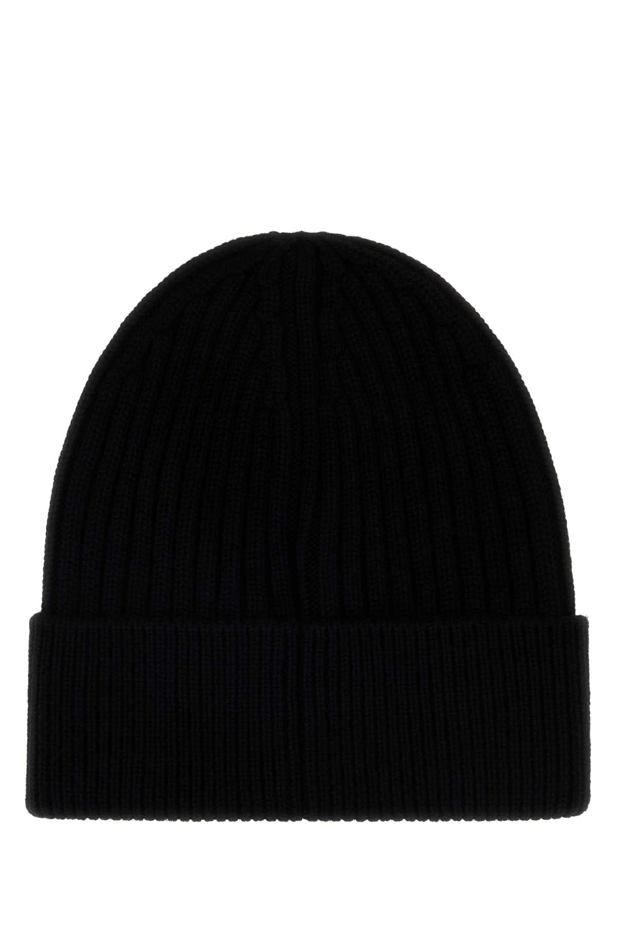 Moncler Grenoble Men Black Wool Beanie Hat MONCLER GRENOBLE
