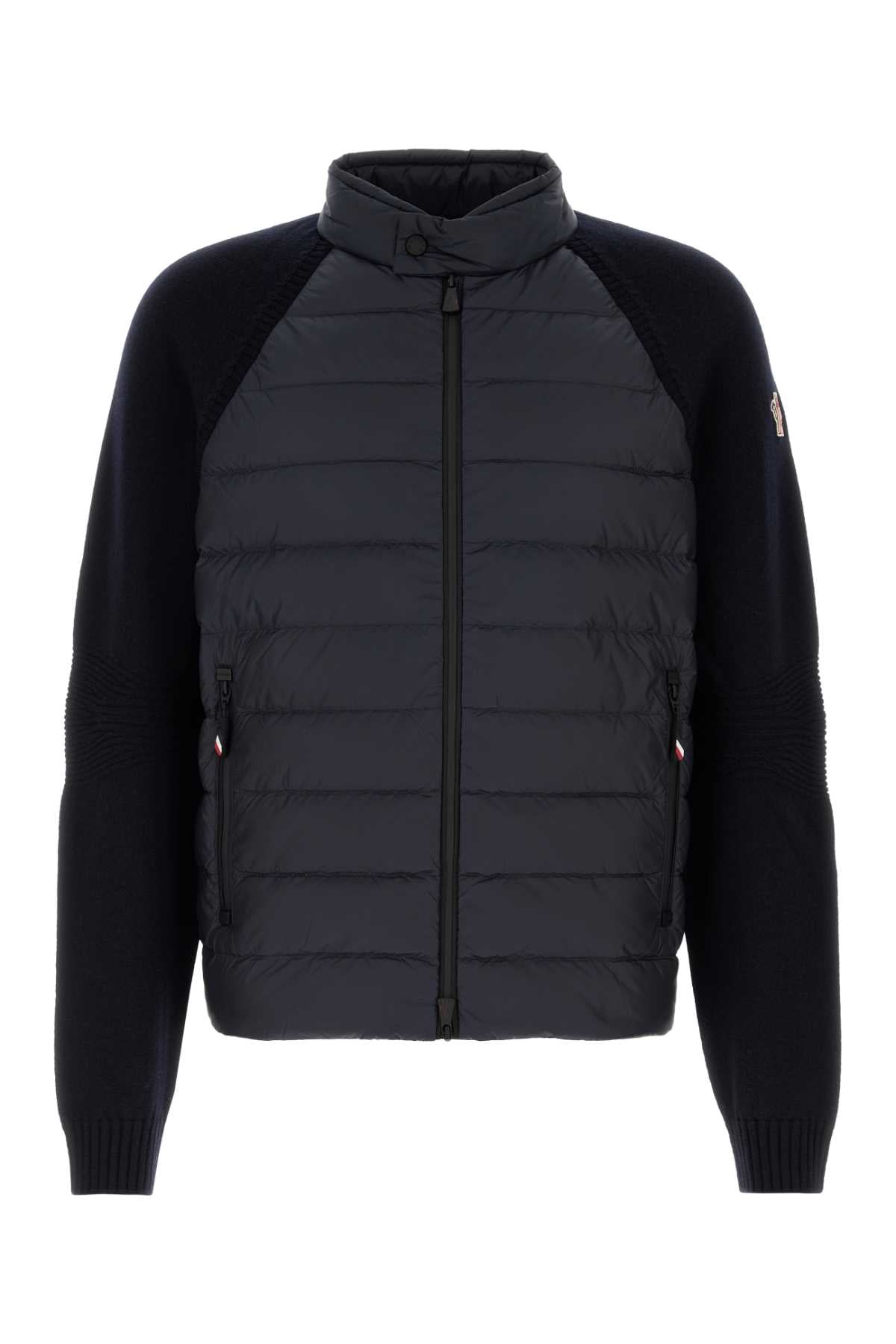 Moncler Grenoble Men Midnight Blue Wool Blend Jacket MONCLER GRENOBLE