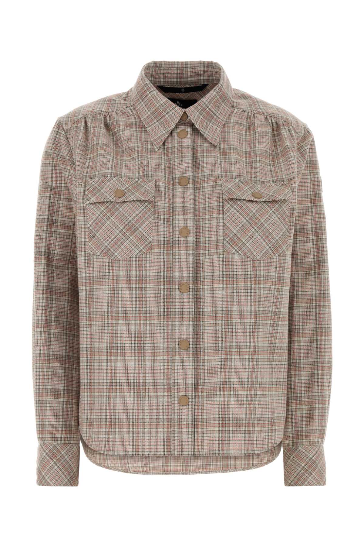 Moncler Grenoble Women Embroidered Flannel Shirt MONCLER GRENOBLE