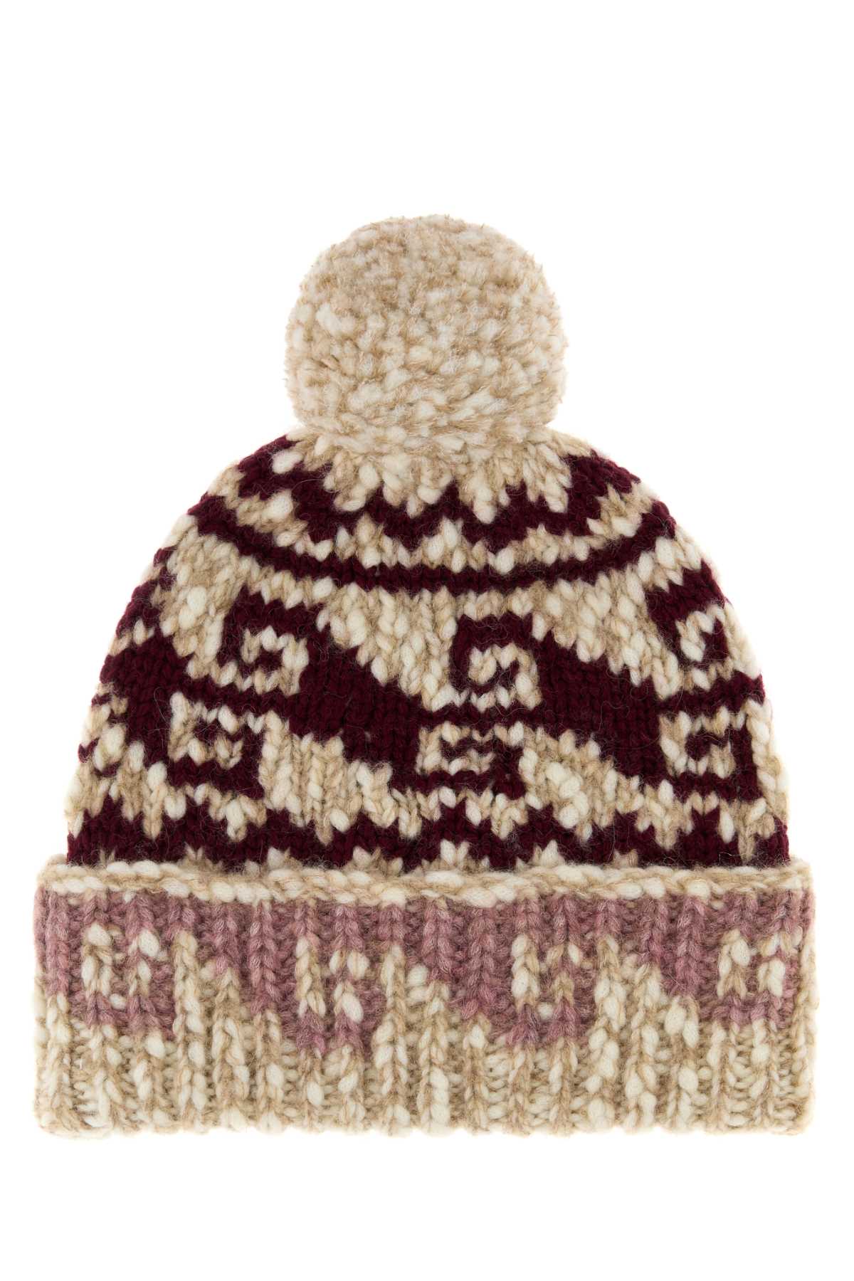 Moncler Grenoble Women Embroidered Wool Blend Beanie Hat MONCLER GRENOBLE