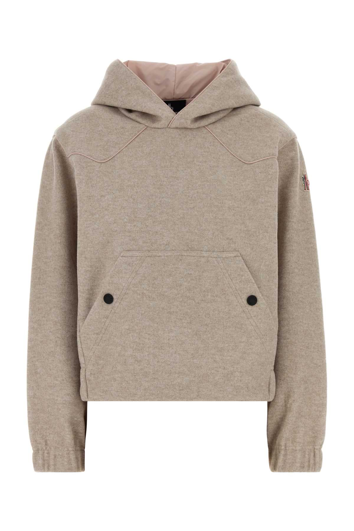 Moncler Grenoble Women Sand Flannel Sweatshirt MONCLER GRENOBLE