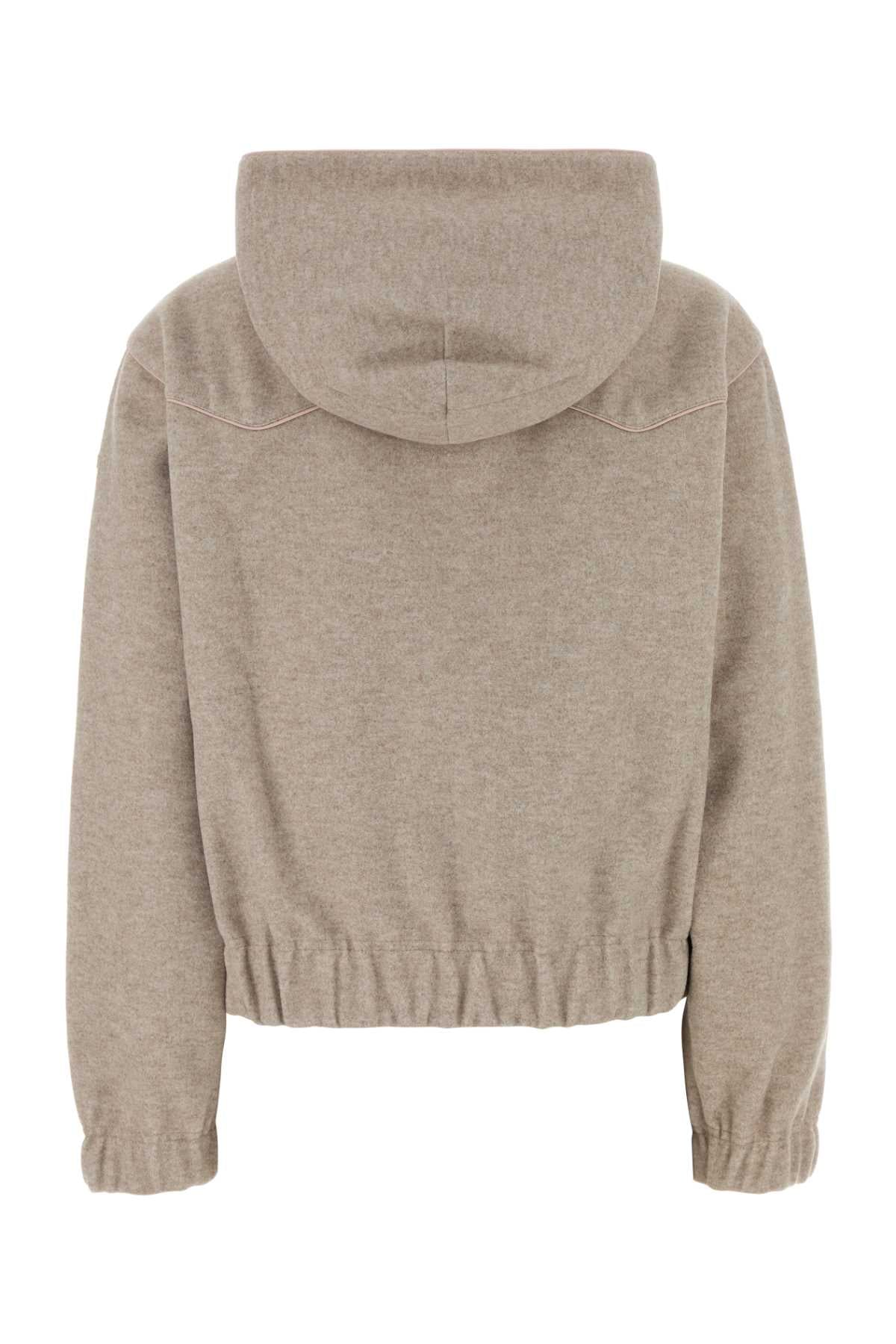 Moncler Grenoble Women Sand Flannel Sweatshirt MONCLER GRENOBLE