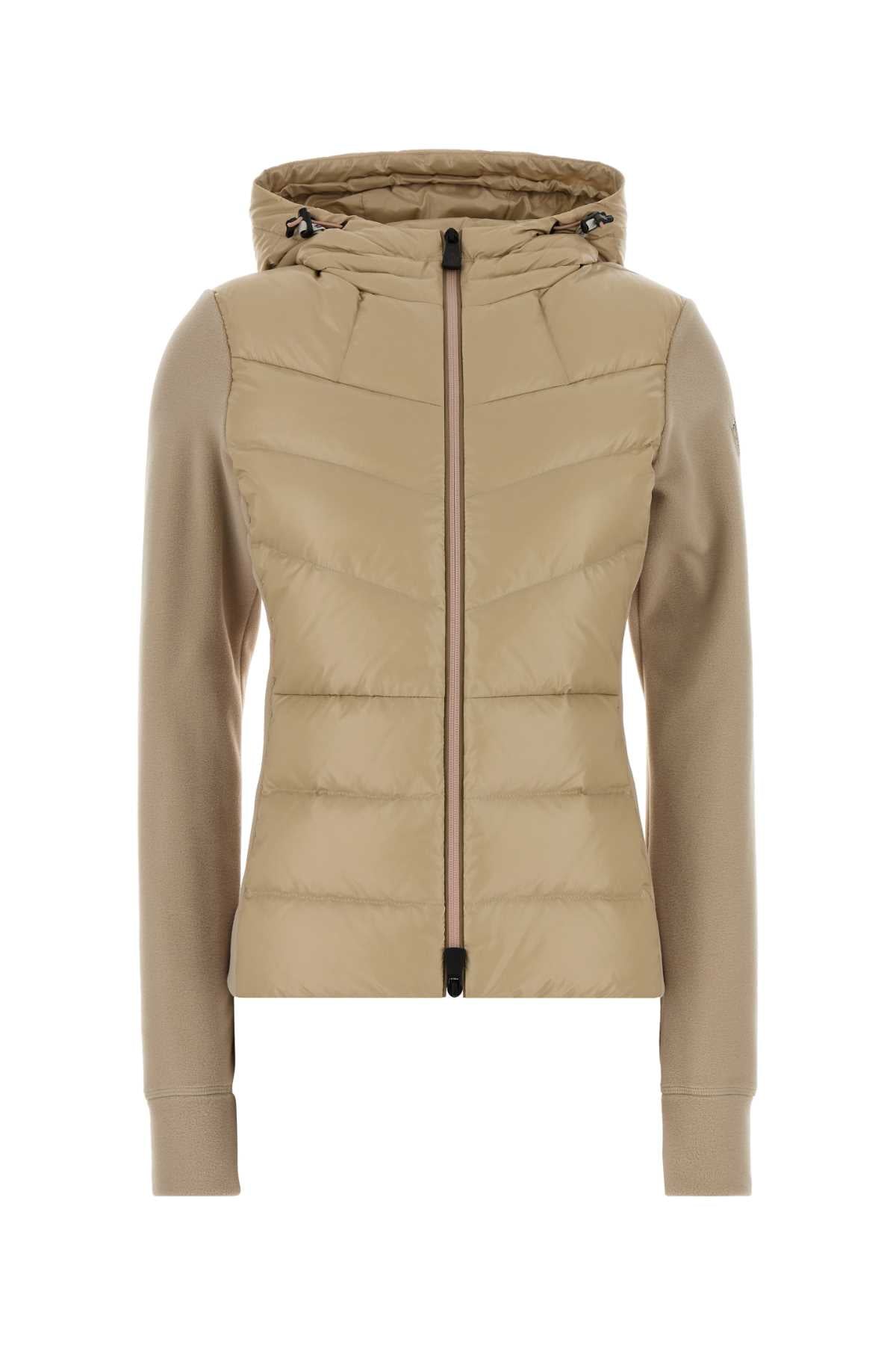 Moncler Grenoble Women Beige Pile Cardigan MONCLER GRENOBLE