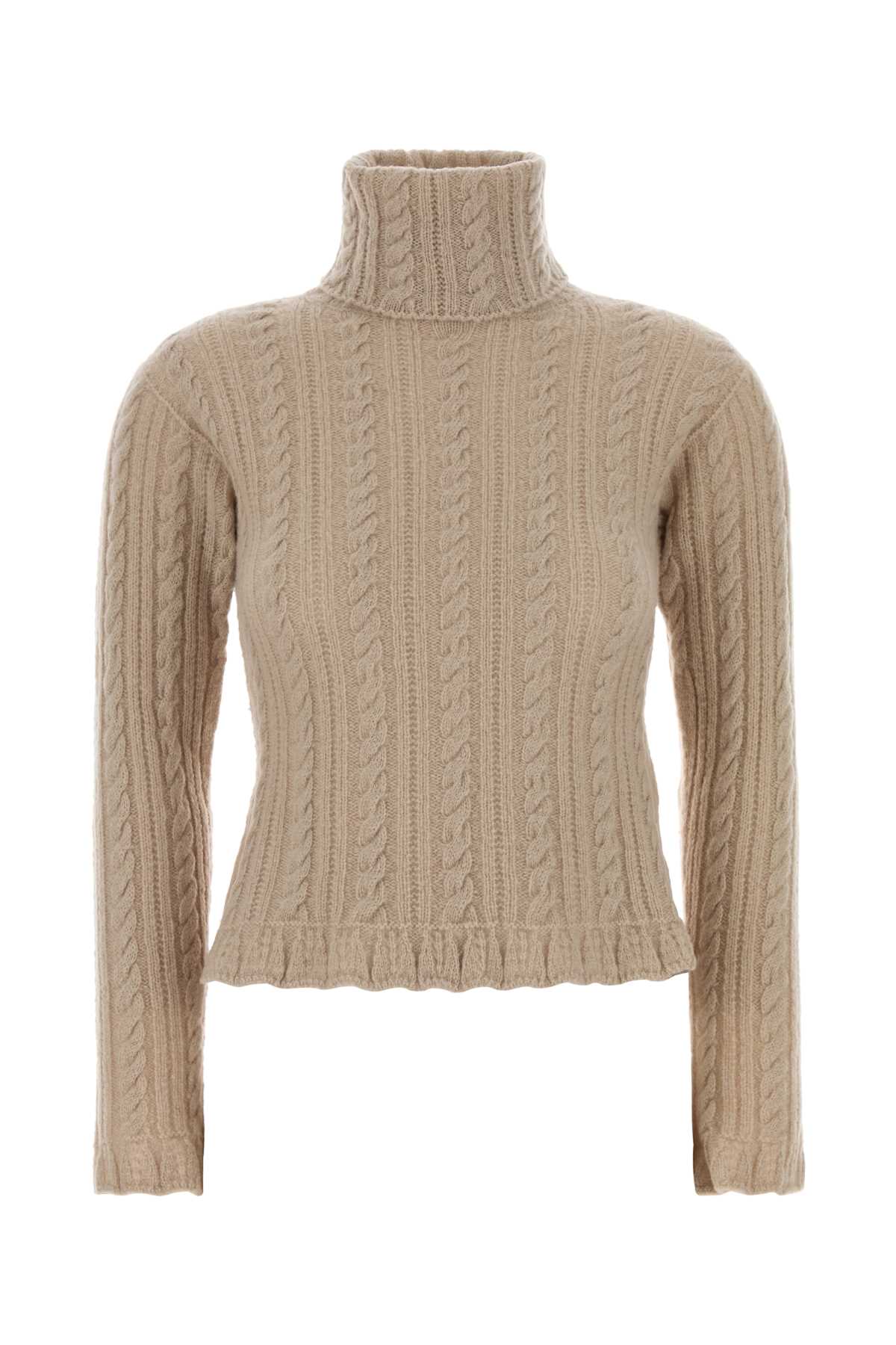 Moncler Grenoble Women Sand Wool Blend Sweater MONCLER GRENOBLE