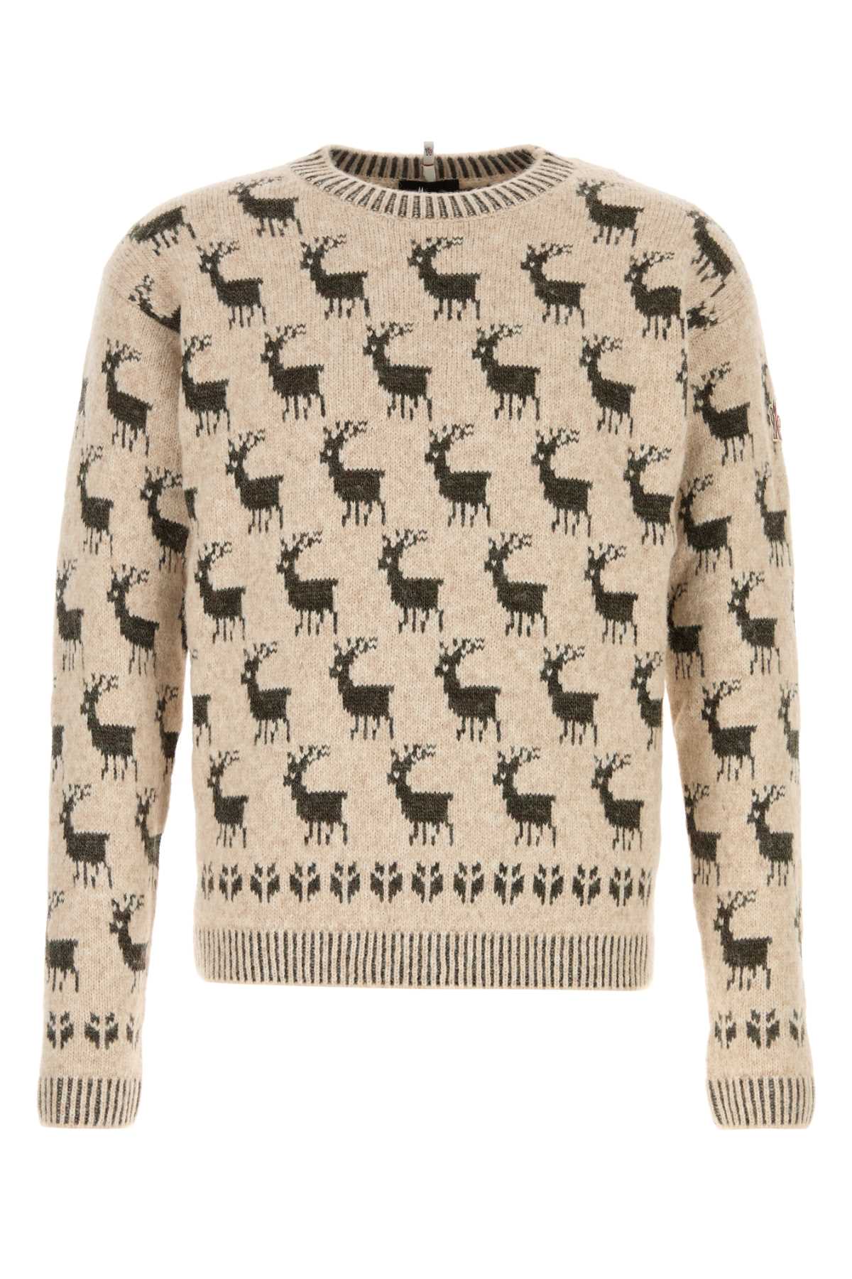 Moncler Grenoble Men Embroidered Alpaca Blend Sweater MONCLER GRENOBLE