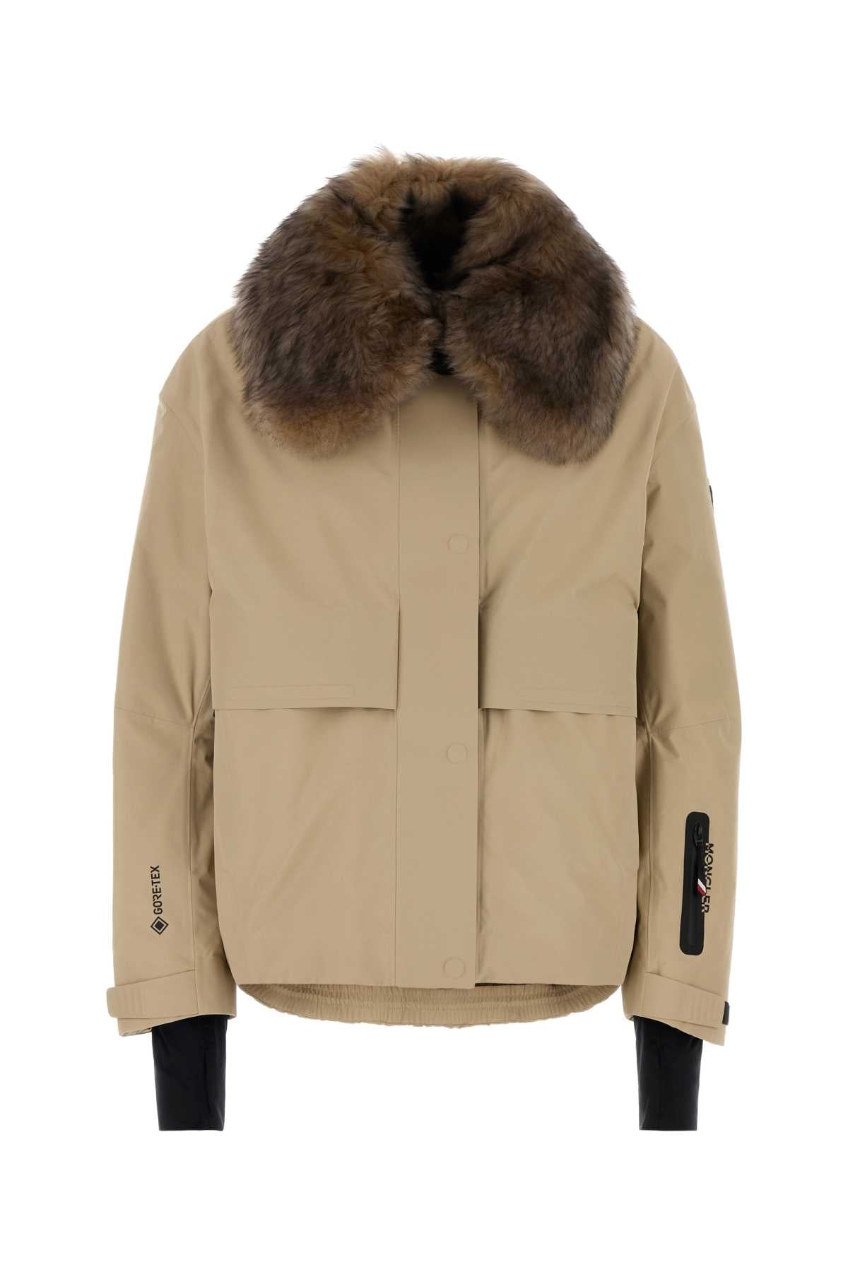 Moncler Grenoble Women Beige Polyester Caurel Down Jacket MONCLER GRENOBLE