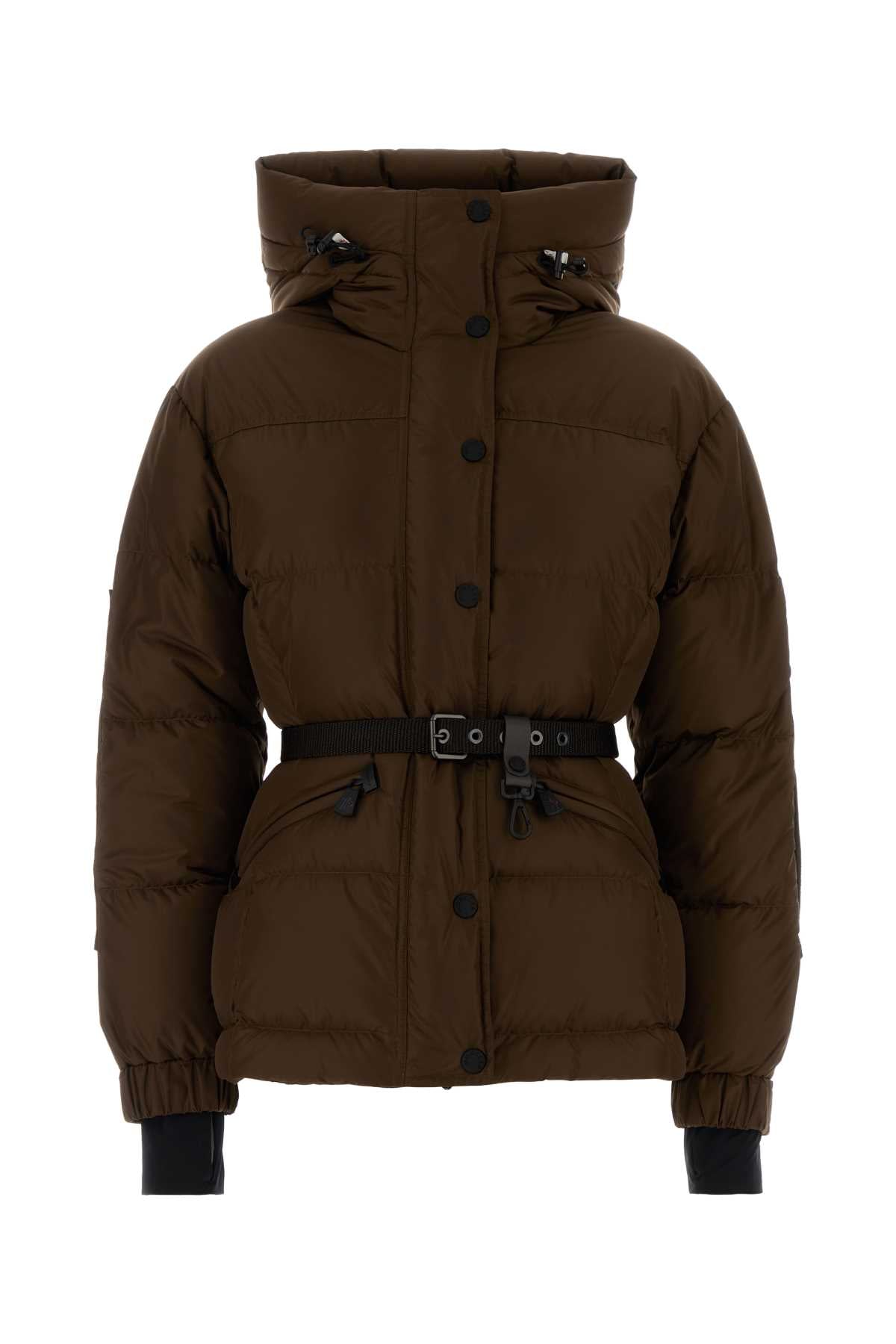 Moncler Grenoble Women Brown Nylon Salastrains Down Jacket MONCLER GRENOBLE