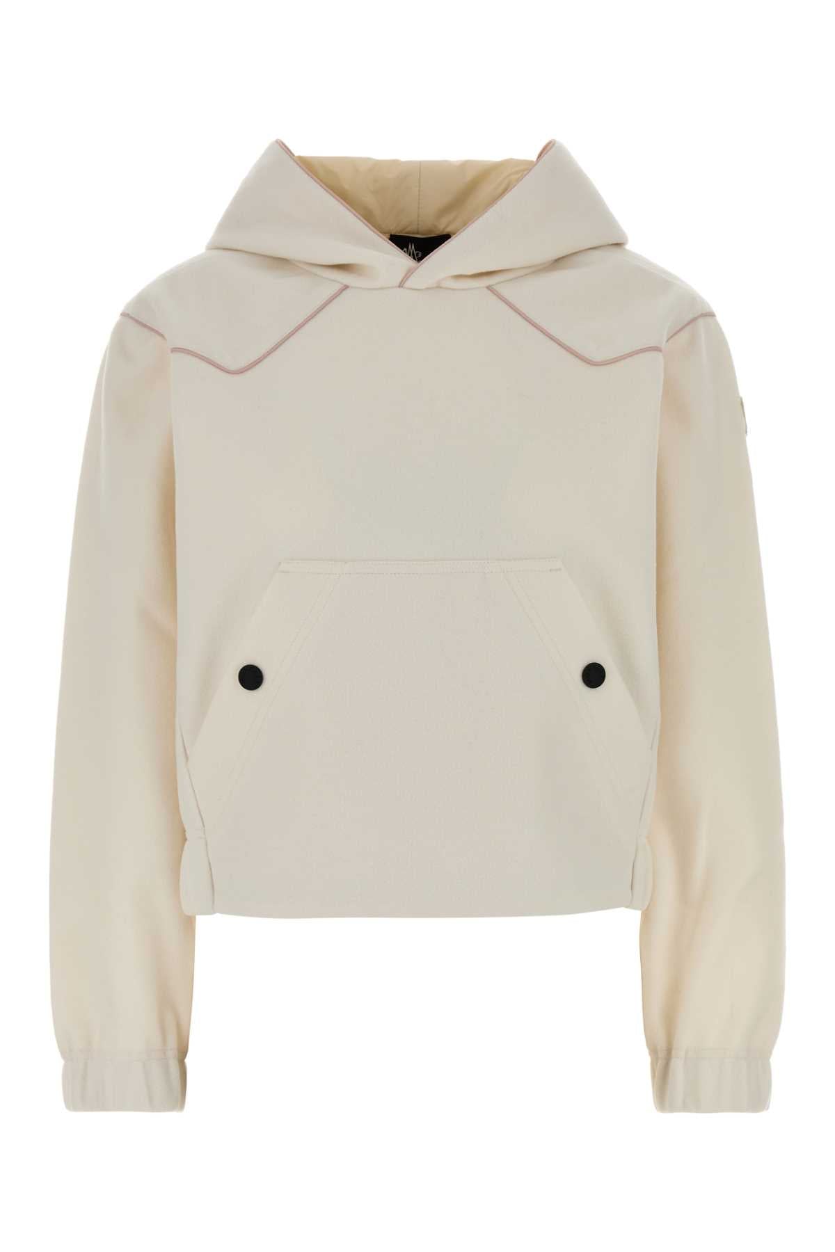 Moncler Grenoble Women Ivory Flannel Sweatshirt MONCLER GRENOBLE