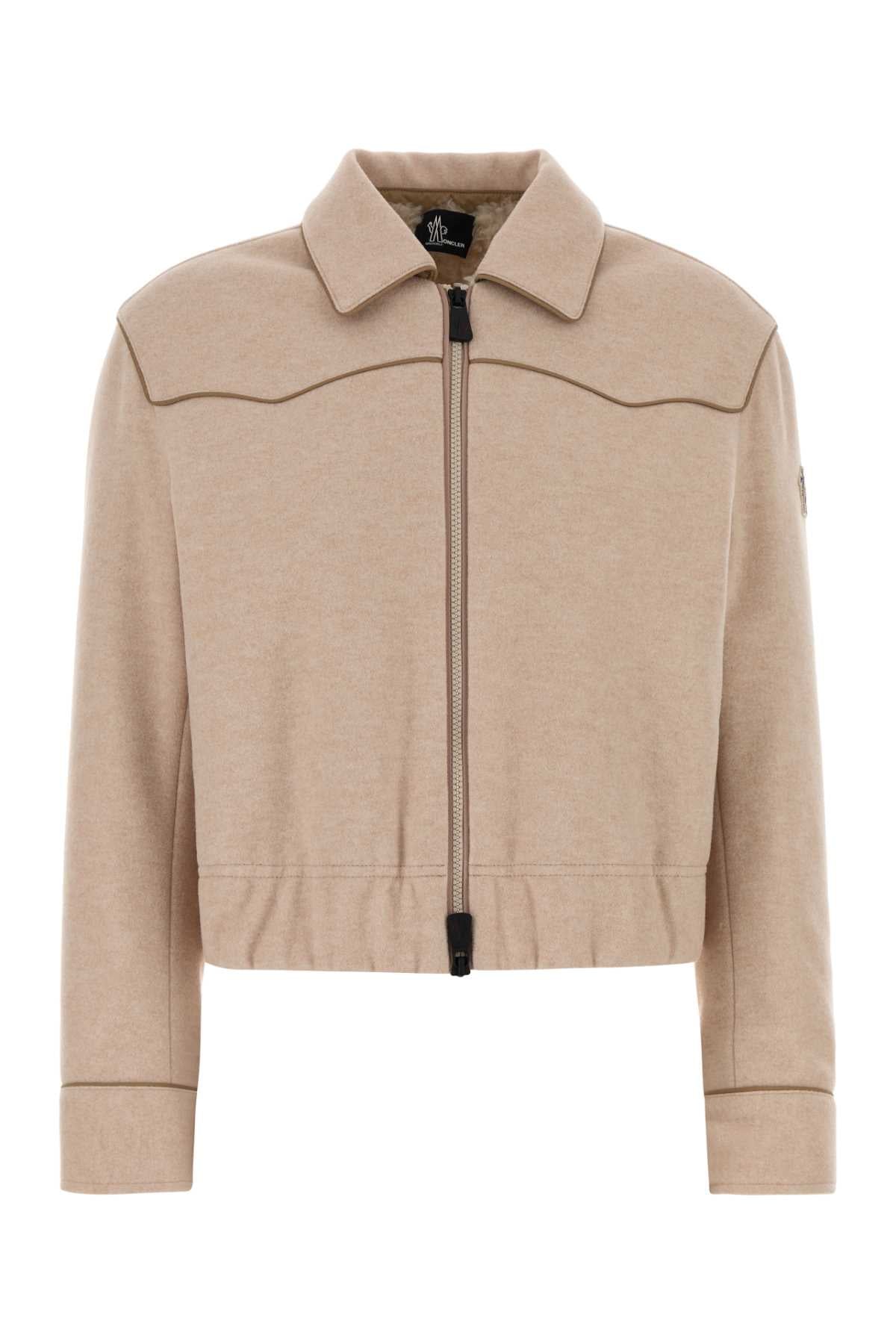 Moncler Grenoble Women Light Pink Flannel Jacket MONCLER GRENOBLE