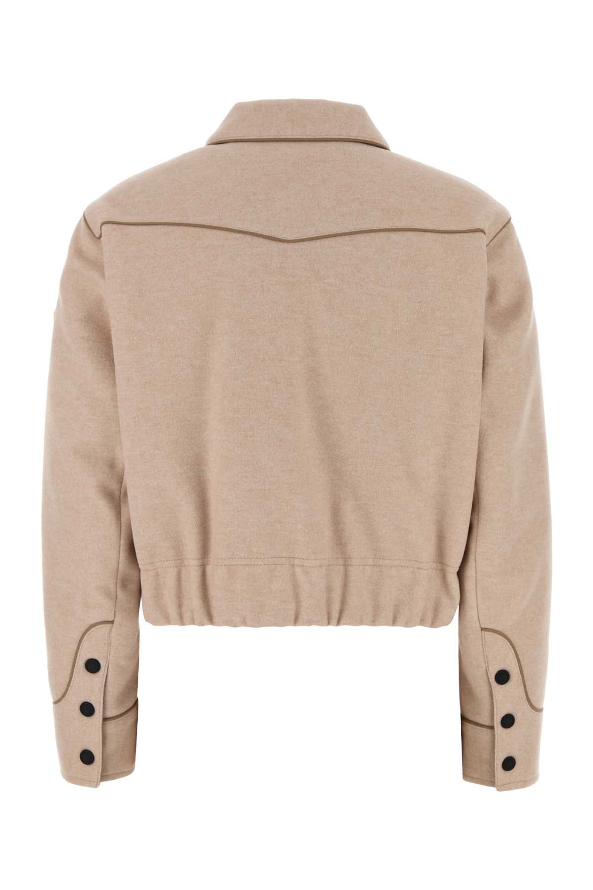 Moncler Grenoble Women Light Pink Flannel Jacket MONCLER GRENOBLE