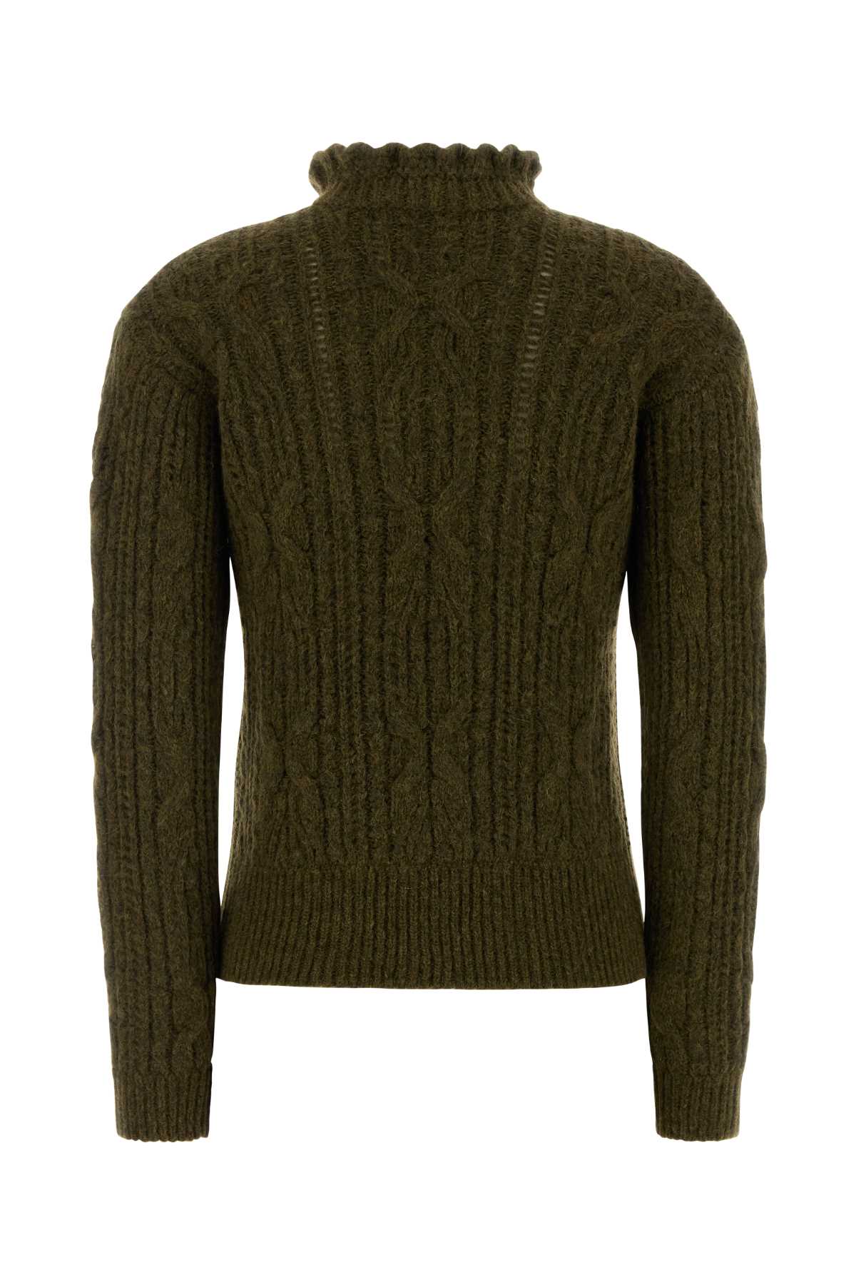 Moncler Grenoble Women Olive Green Alpaca Blend Sweater MONCLER GRENOBLE