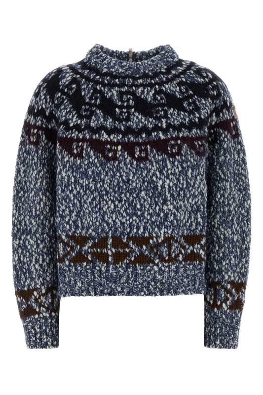 Moncler Grenoble Women Embroidered Wool Blend Sweater MONCLER GRENOBLE