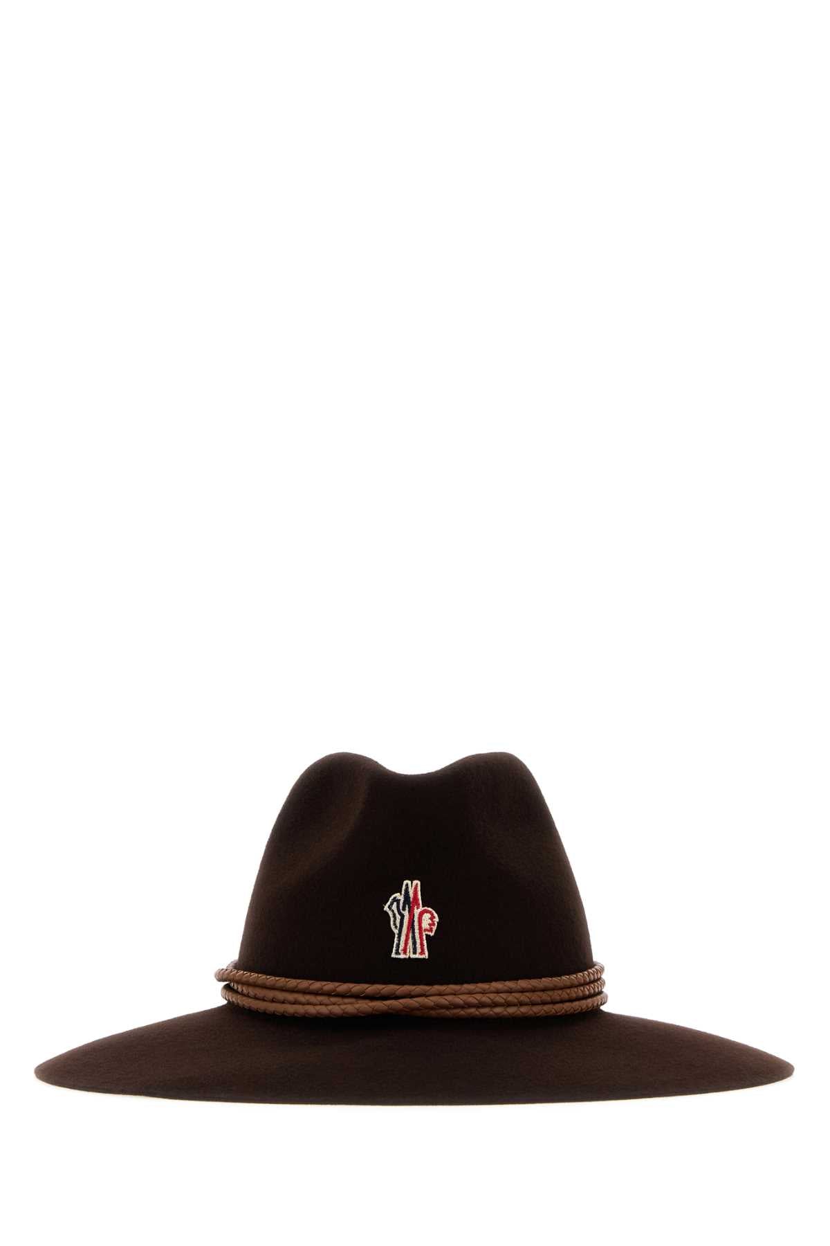 Moncler Grenoble Women Dark Brown Felt Hat MONCLER GRENOBLE