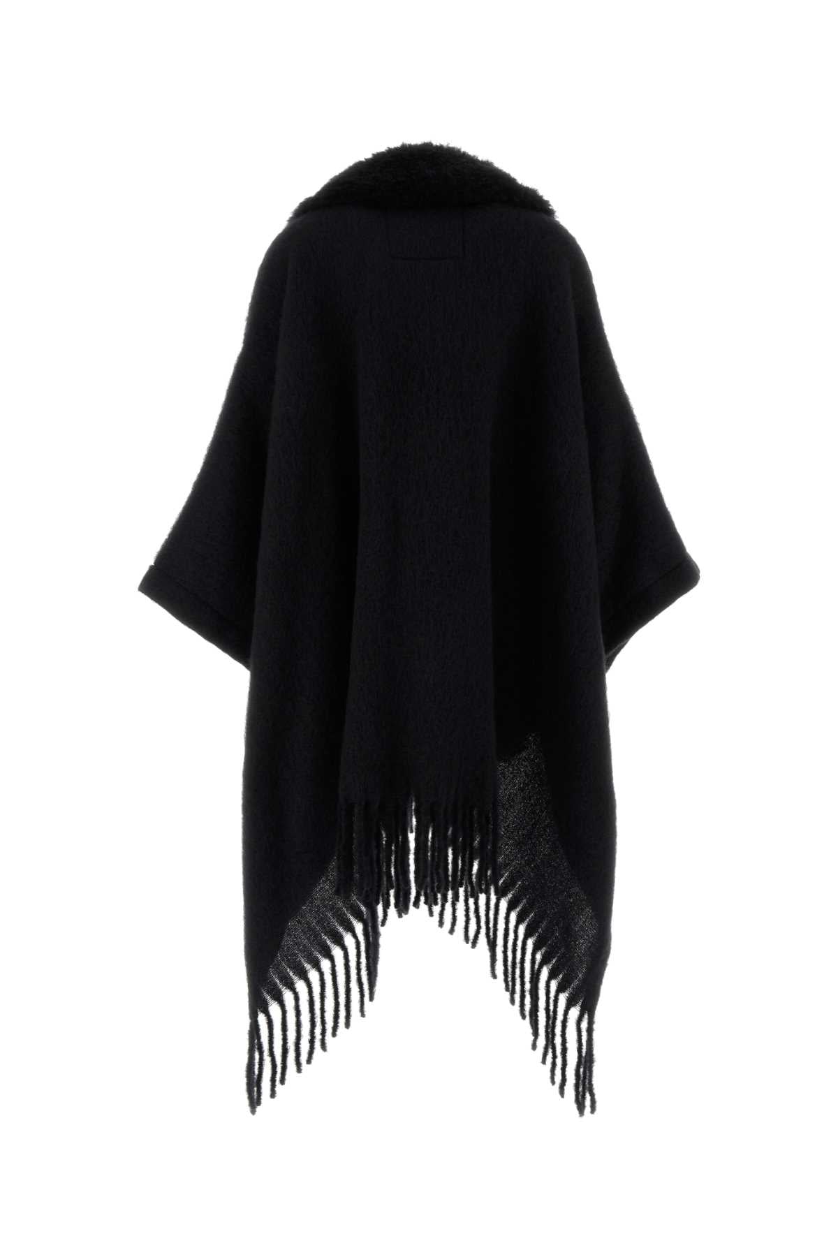 Moncler Grenoble Women Black Mohair Blend Cape MONCLER GRENOBLE