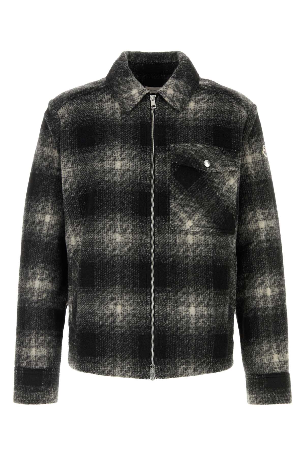Moncler Men Embroidered Flannel Shirt MONCLER