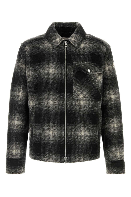 Moncler Men Embroidered Flannel Shirt MONCLER