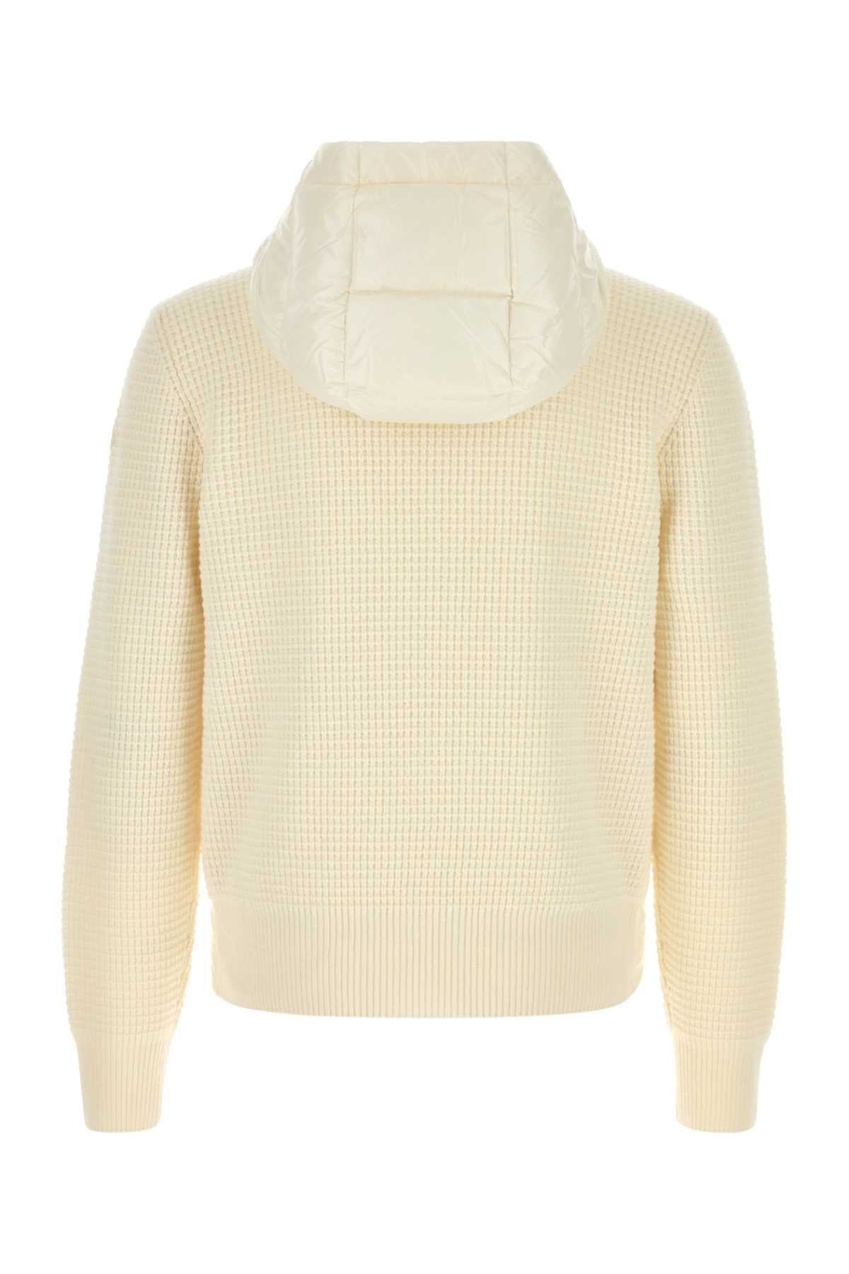 Moncler Men Ivory Wool Blend Jacket MONCLER
