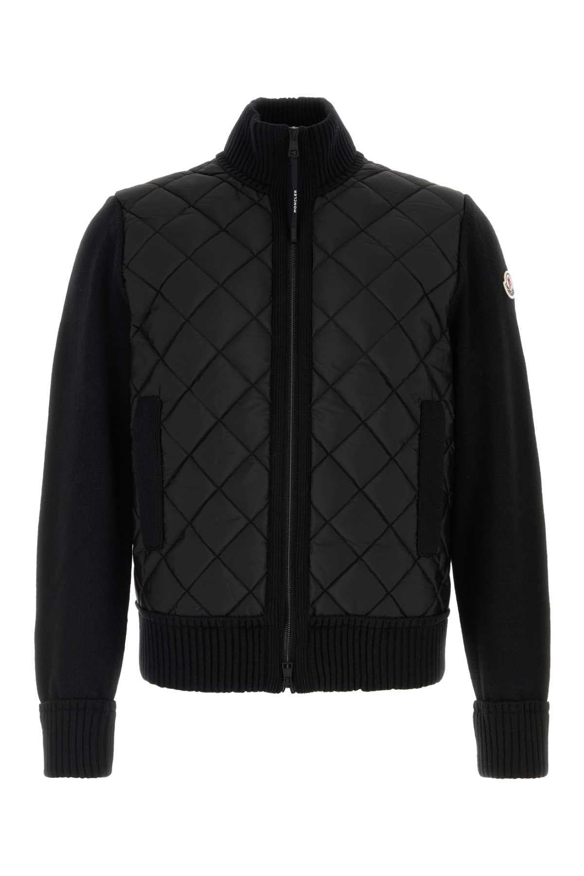 Moncler Men Black Wool Blend Cardigan MONCLER