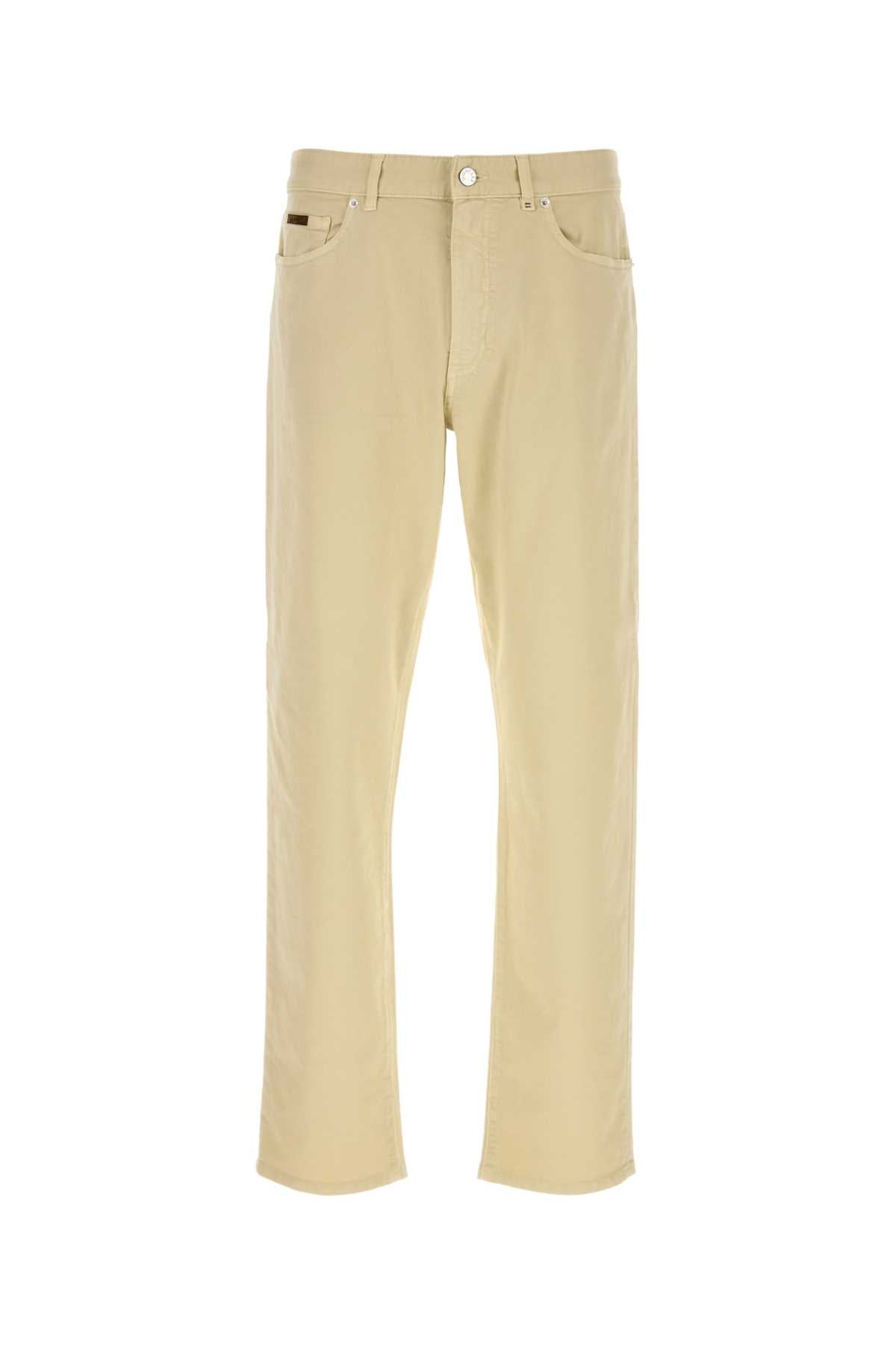 Moncler Men Cream Stretch Cotton Pant MONCLER