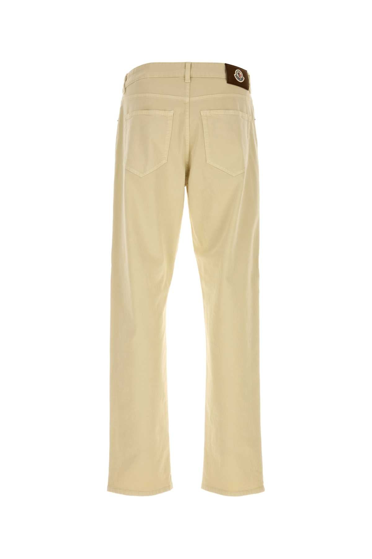 Moncler Men Cream Stretch Cotton Pant MONCLER