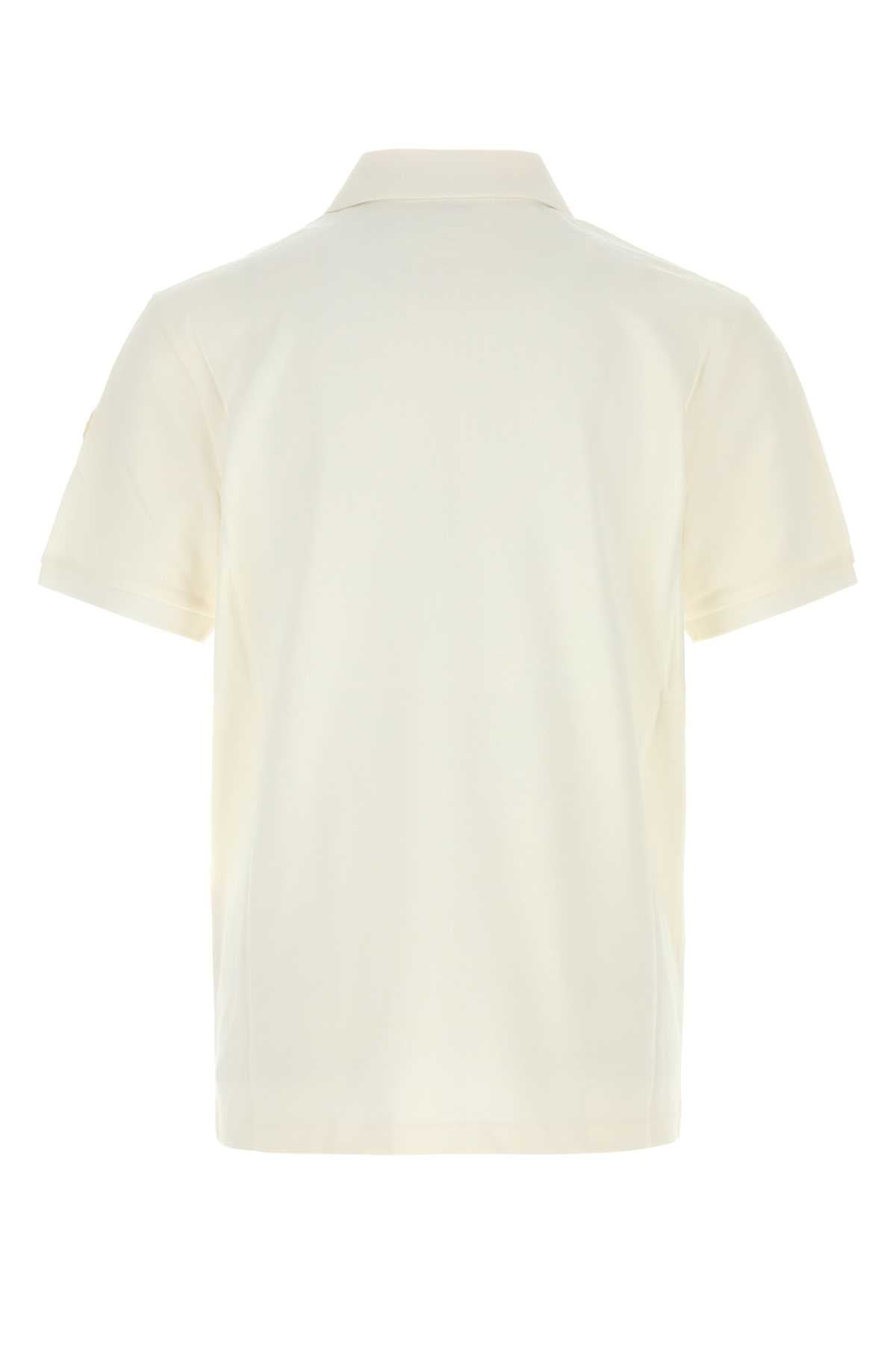 Moncler Men White Piquet Polo Shirt MONCLER