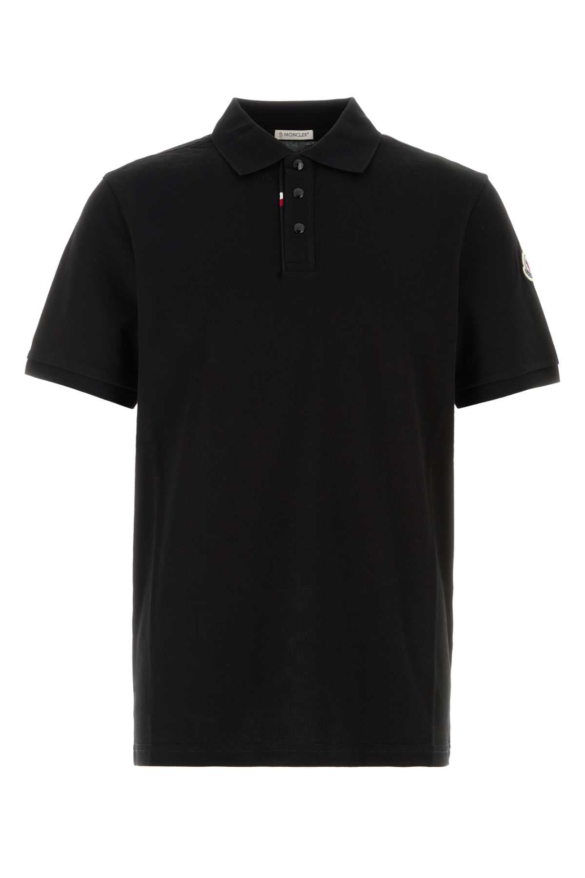 Moncler Men Black Piquet Polo Shirt MONCLER
