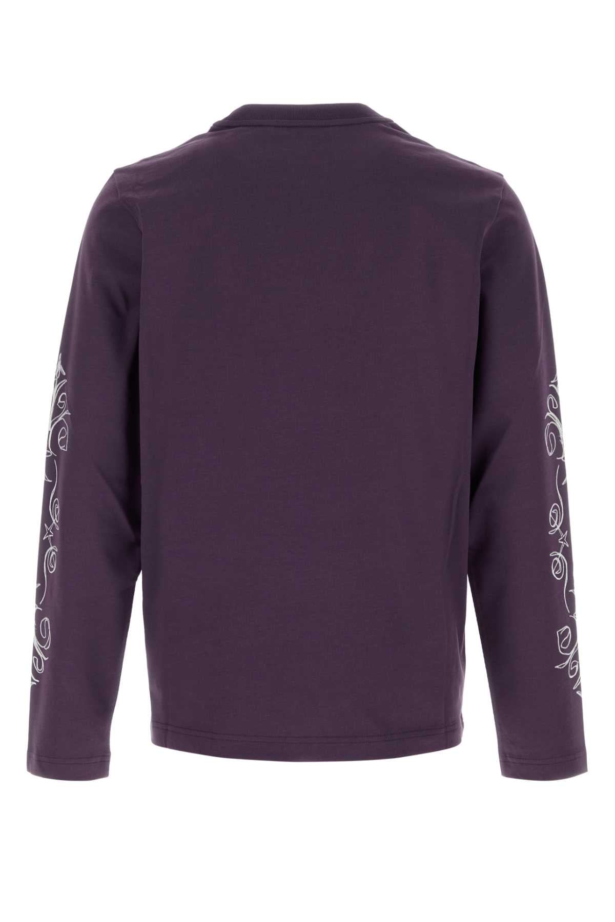 Moncler Men Purple Cotton T-Shirt MONCLER