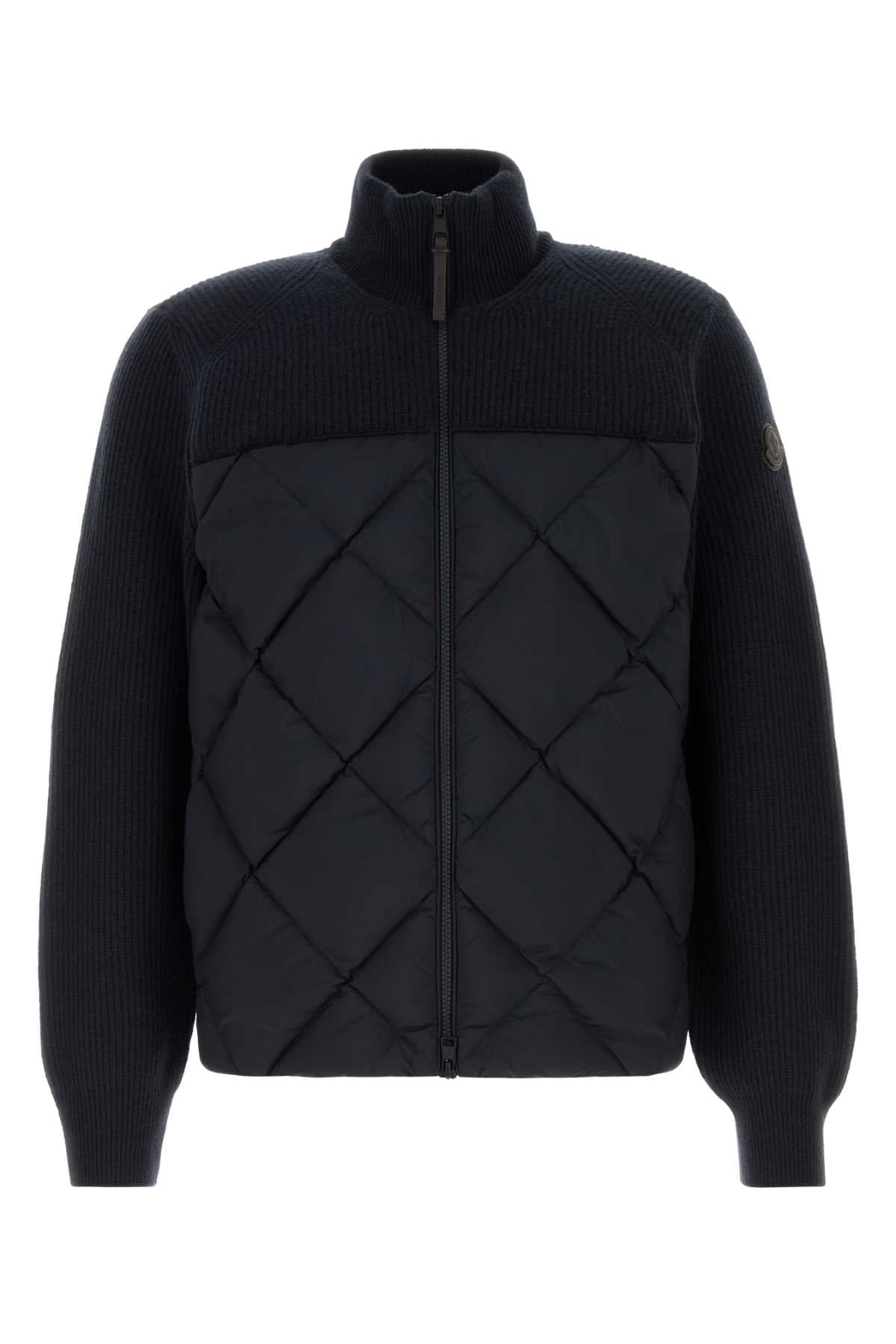Moncler Men Midnight Blue Wool Blend Jacket MONCLER