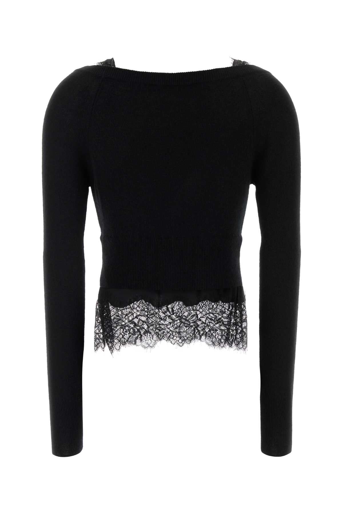 Ermanno Scervino Women Black Cashmere Cardigan ERMANO SCERVINO