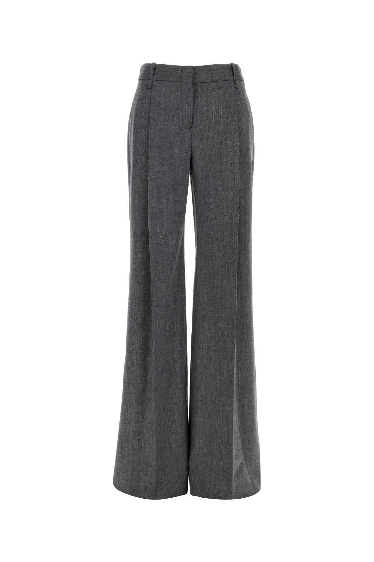 Ermanno Scervino Women Dark Grey Stretch Wool Palazzo Pant ERMANO SCERVINO