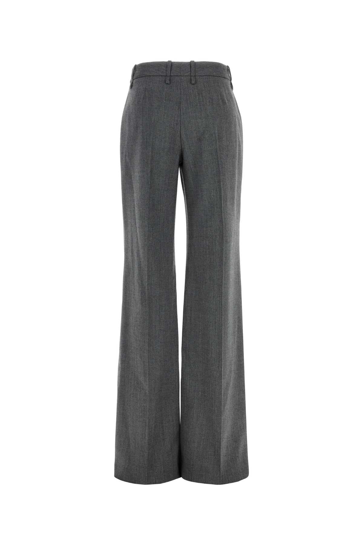 Ermanno Scervino Women Dark Grey Stretch Wool Palazzo Pant ERMANO SCERVINO