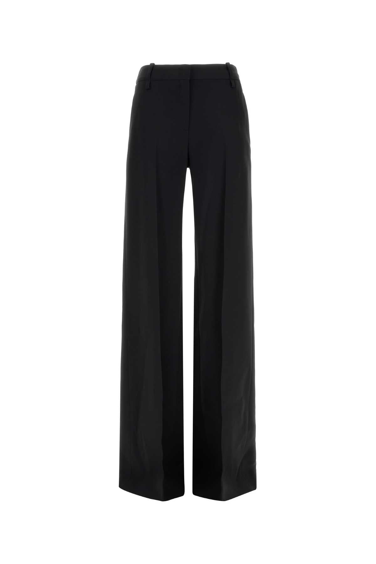 Ermanno Scervino Women Black Gabardine Palazzo Pant ERMANO SCERVINO