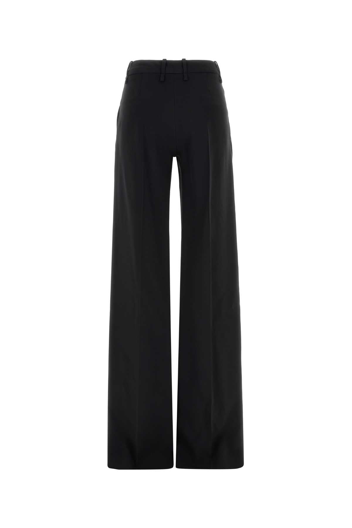 Ermanno Scervino Women Black Gabardine Palazzo Pant ERMANO SCERVINO