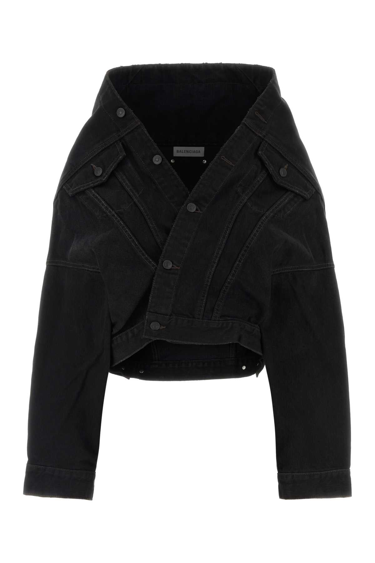 Balenciaga Women Black Denim Jacket BALENCIAGA