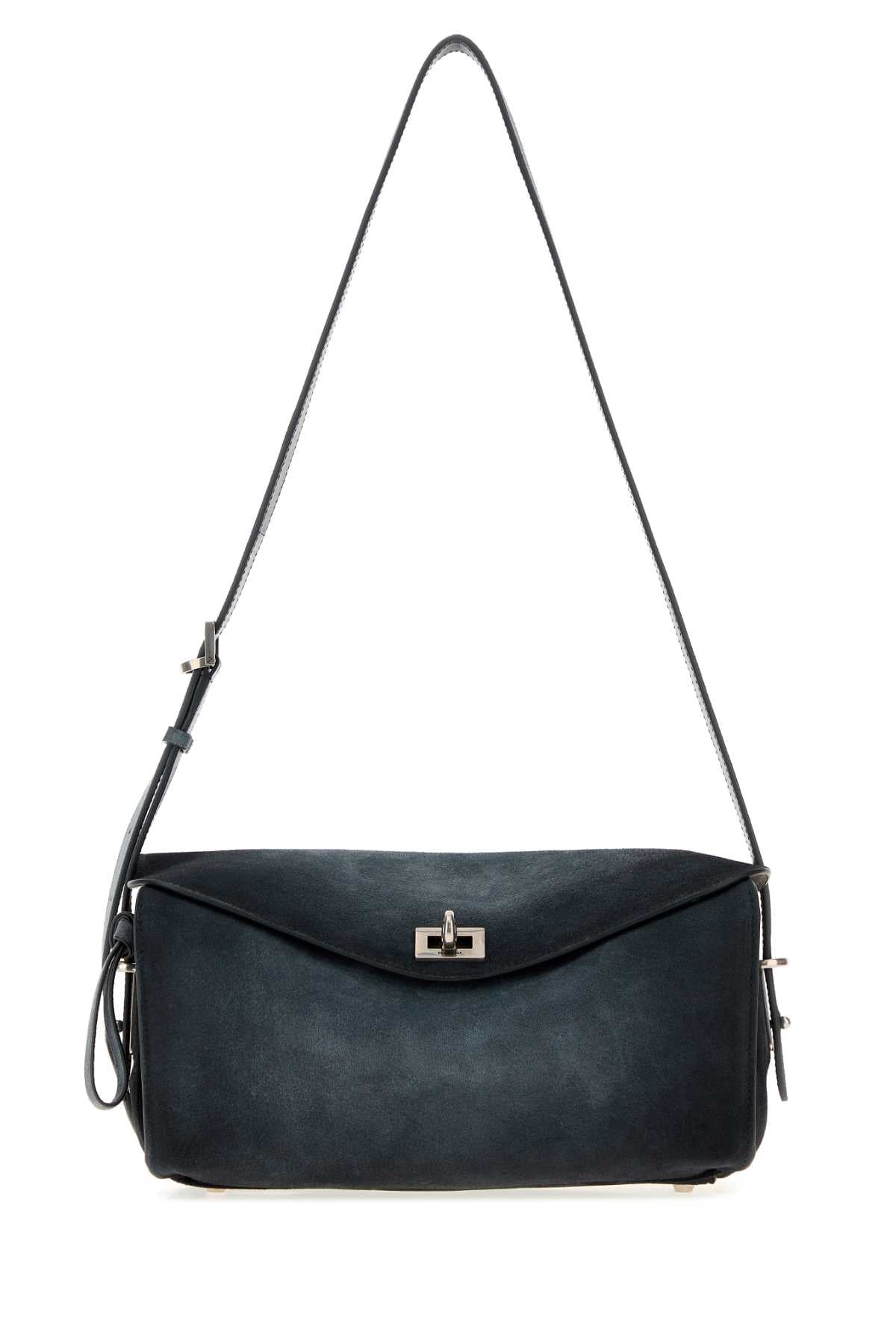 Balenciaga Women Graphite Suede Medium Le 7 Crossbody Bag BALENCIAGA