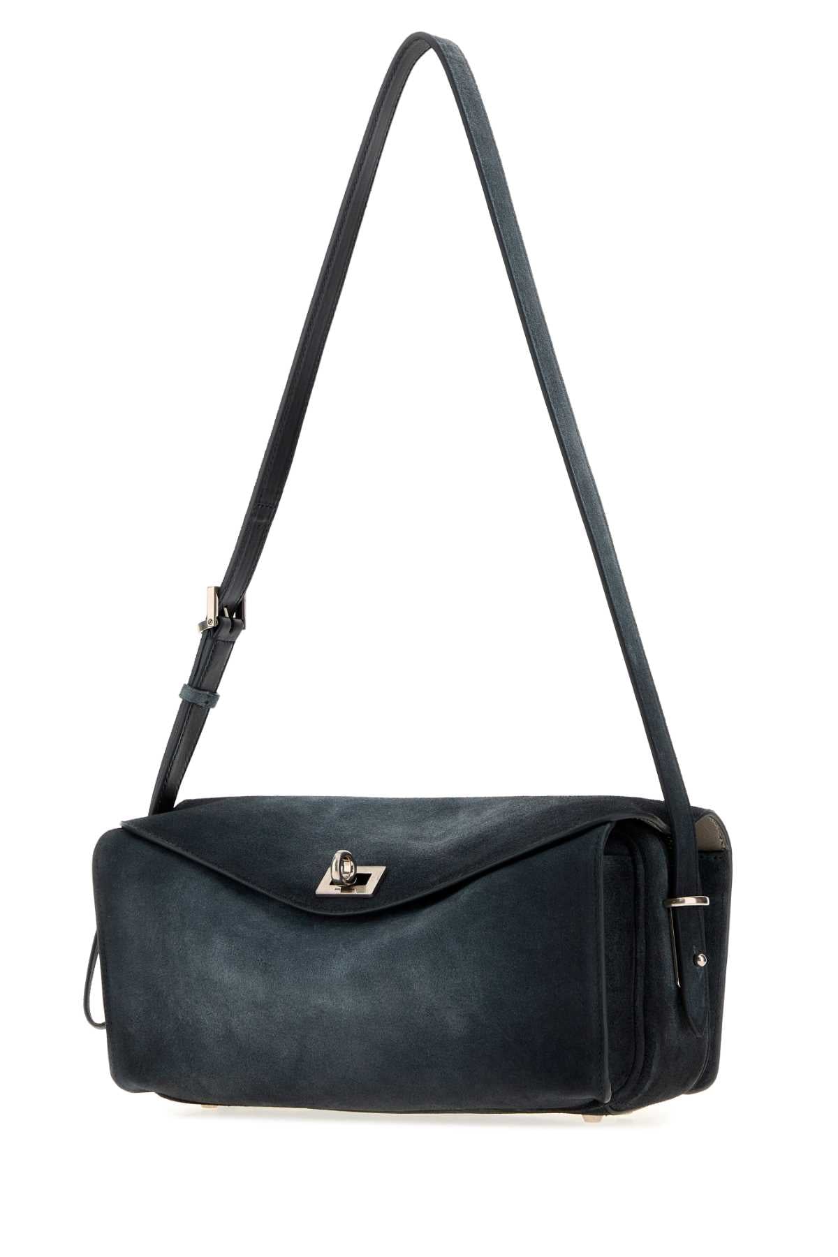 Balenciaga Women Graphite Suede Medium Le 7 Crossbody Bag BALENCIAGA