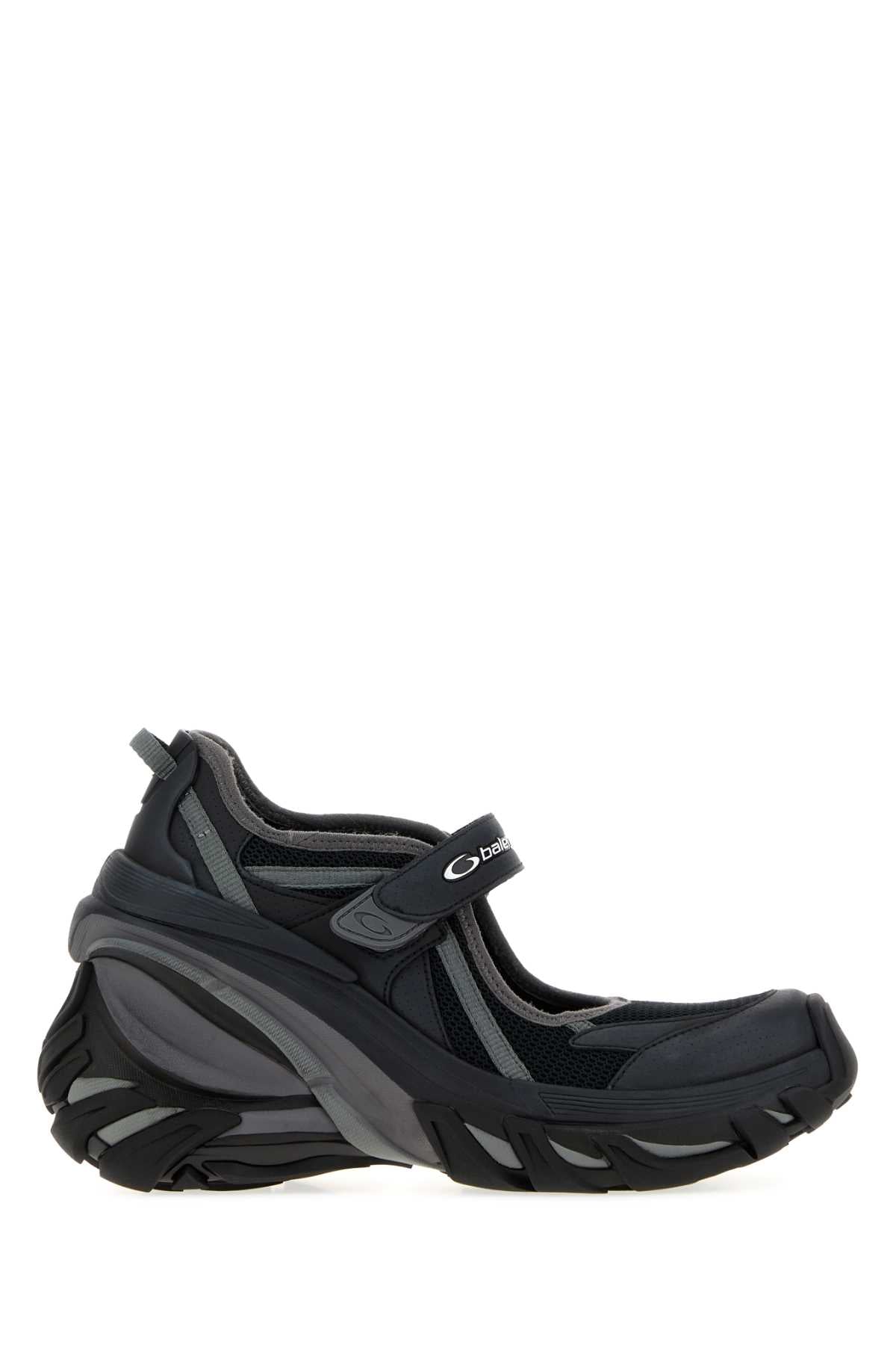Balenciaga Women Black Mesh And Rubber Hydra Sneakers BALENCIAGA