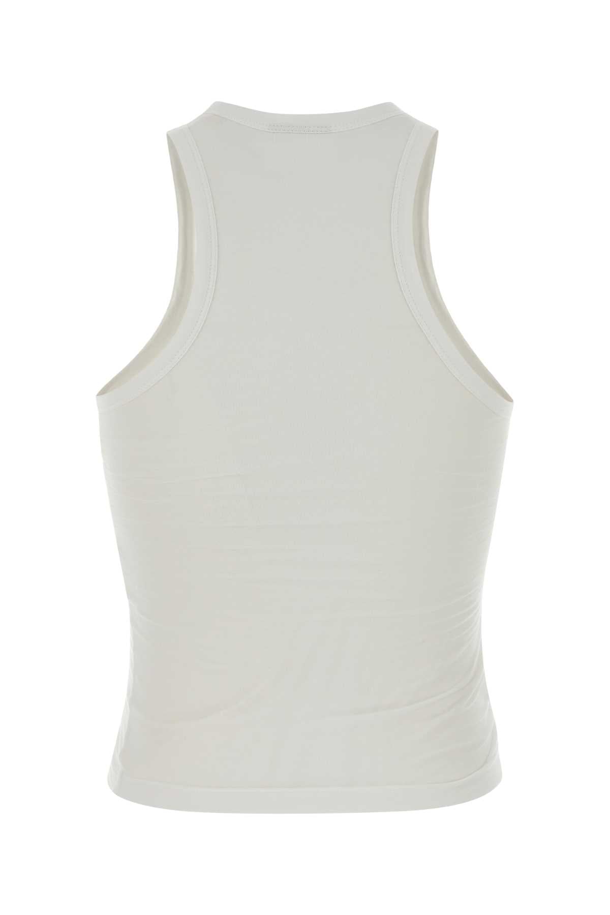 Balenciaga Women White Cotton Tank Top BALENCIAGA